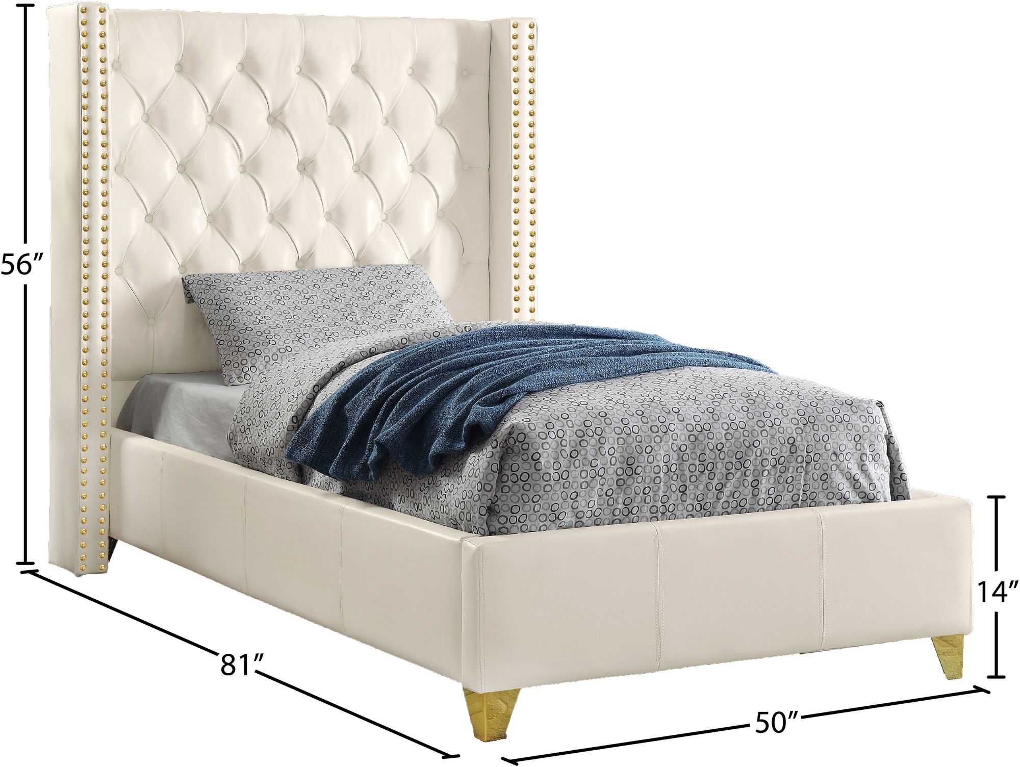 Soho Bonded Leather Twin Size Bed