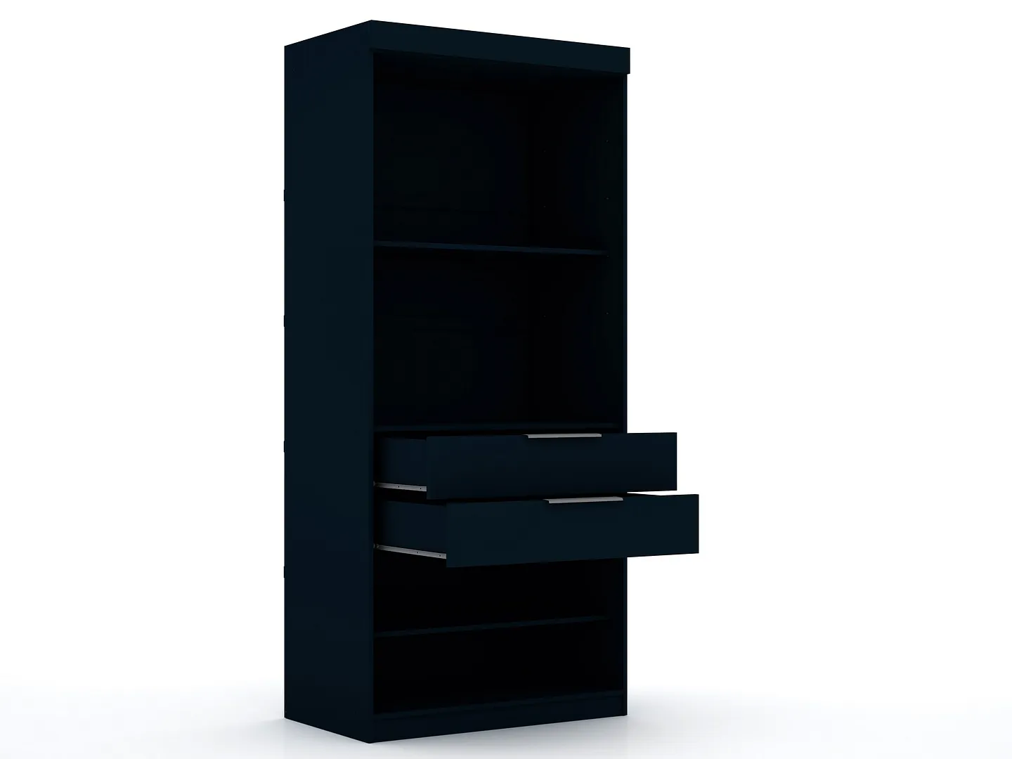 Mulberry 2.0 Semi Open 2 Sectional Wardrobe Corner Closet w/2 Drawers