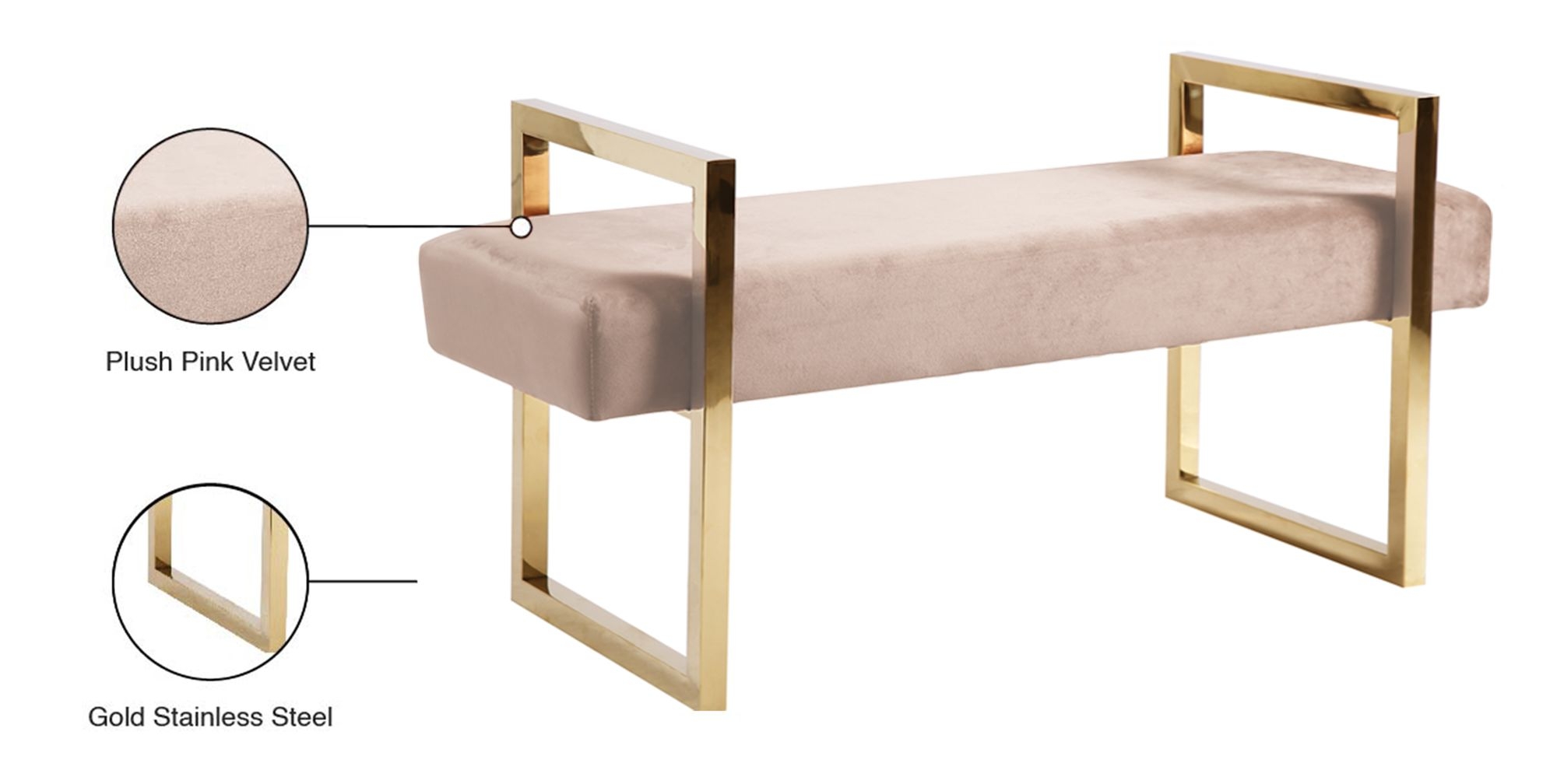 Olivia Velvet Bench