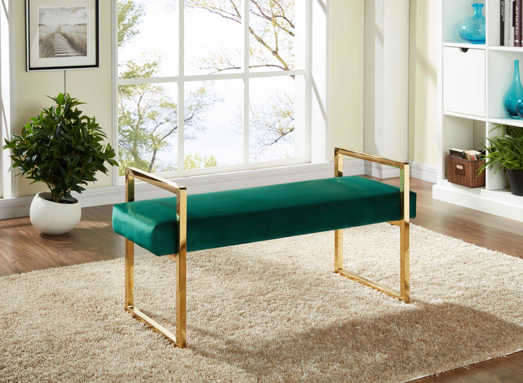 Olivia Velvet Bench