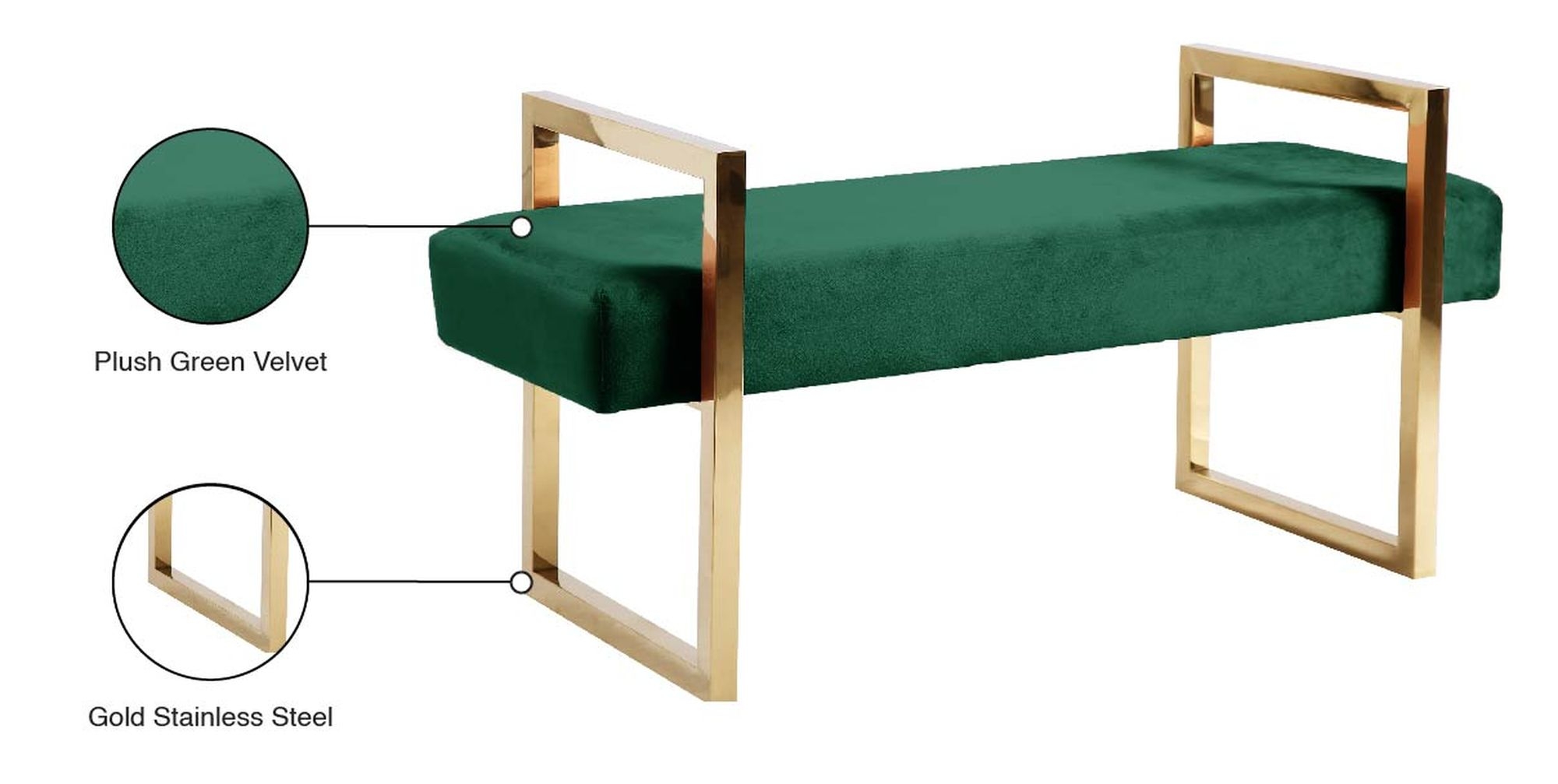 Olivia Velvet Bench