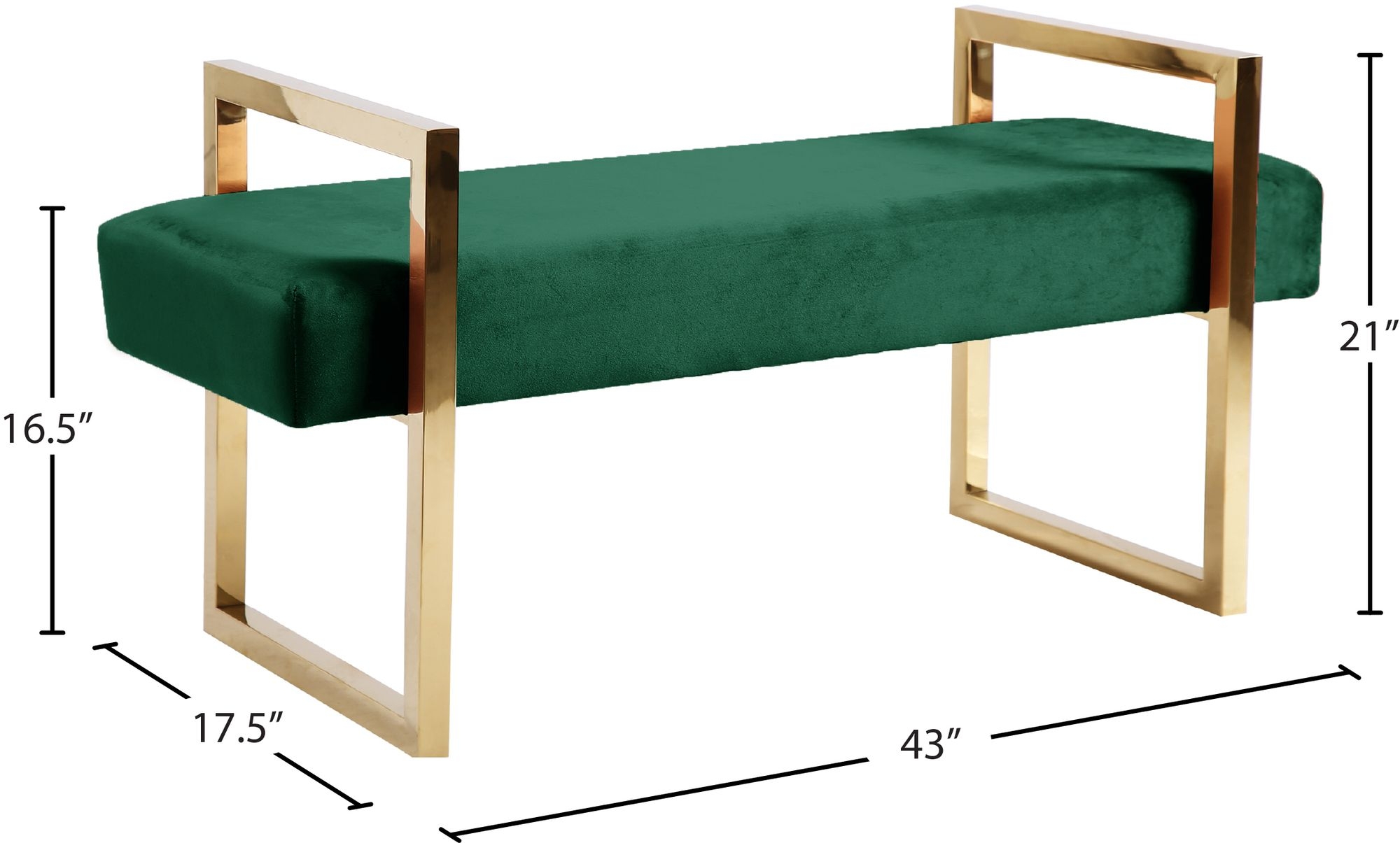 Olivia Velvet Bench