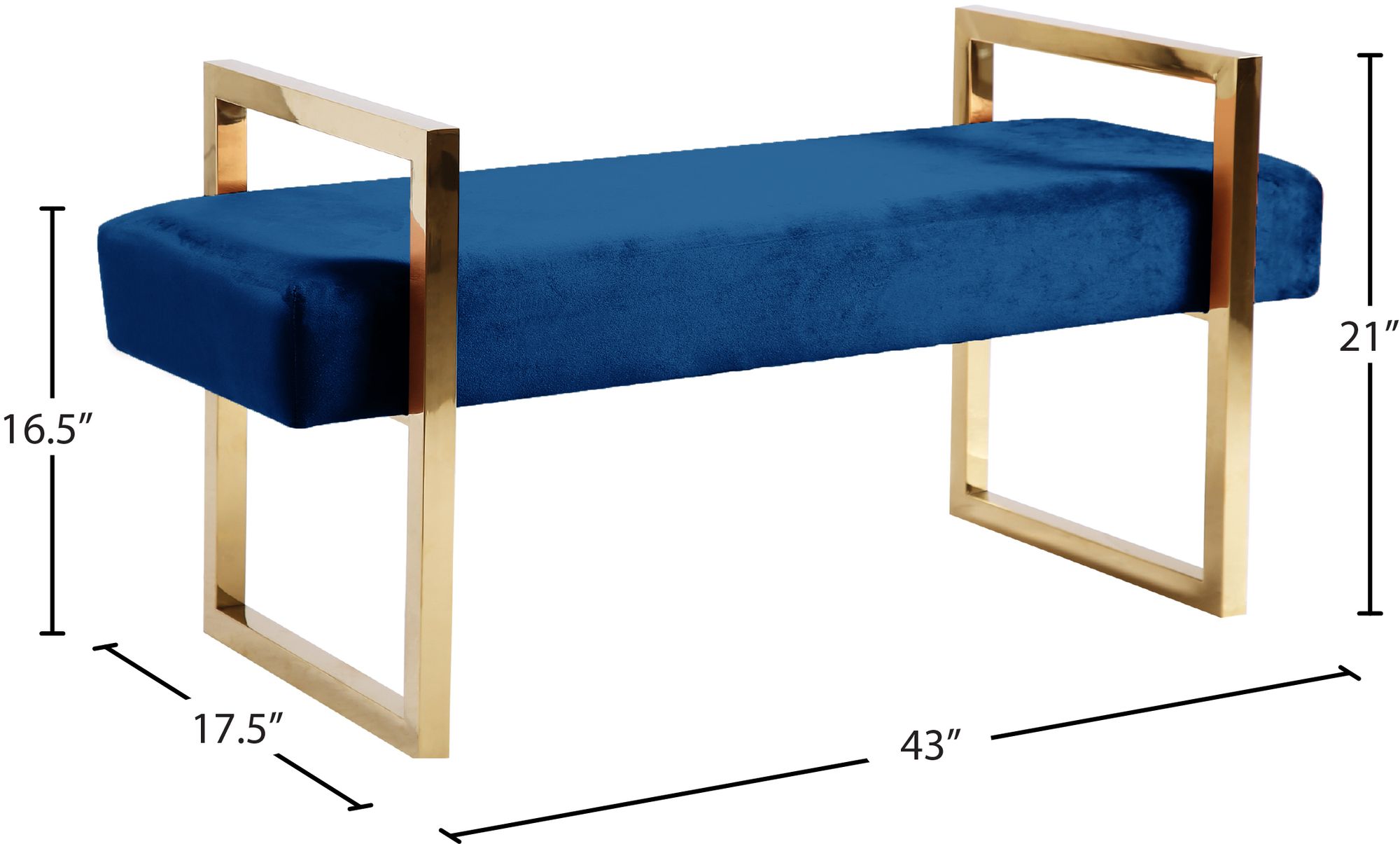 Olivia Velvet Bench