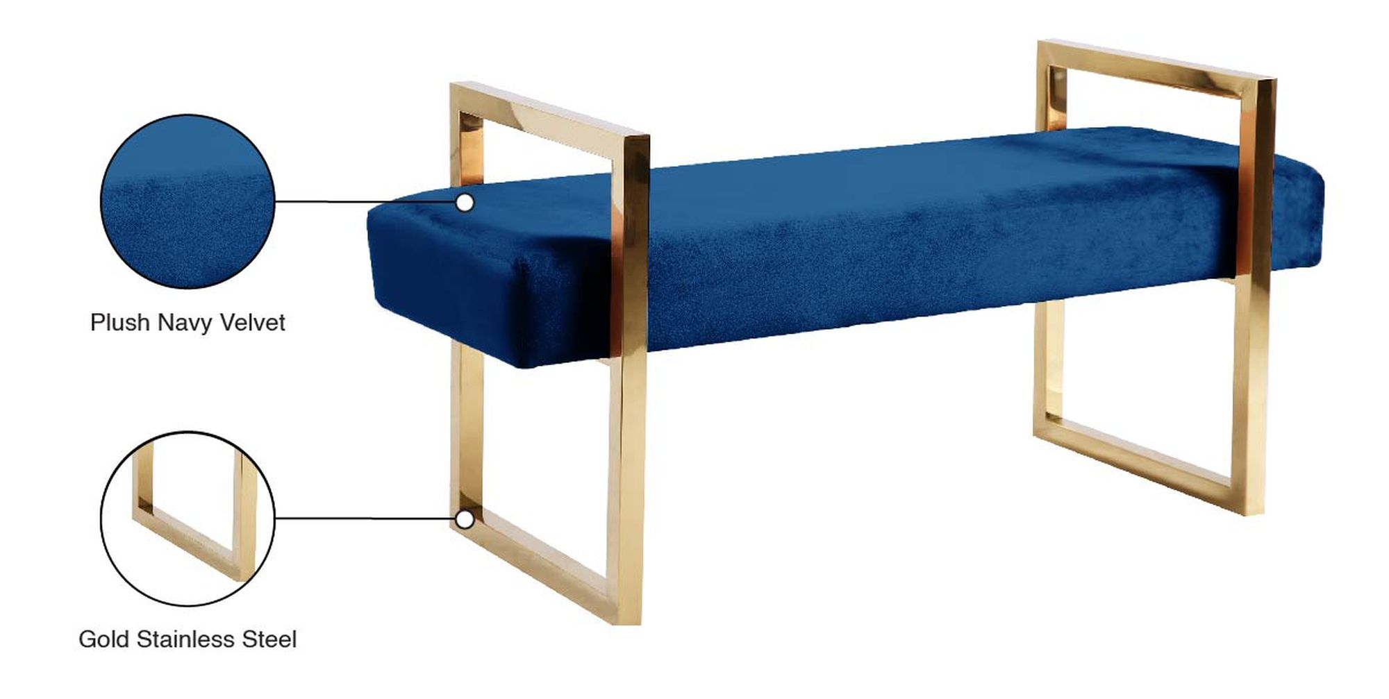 Olivia Velvet Bench
