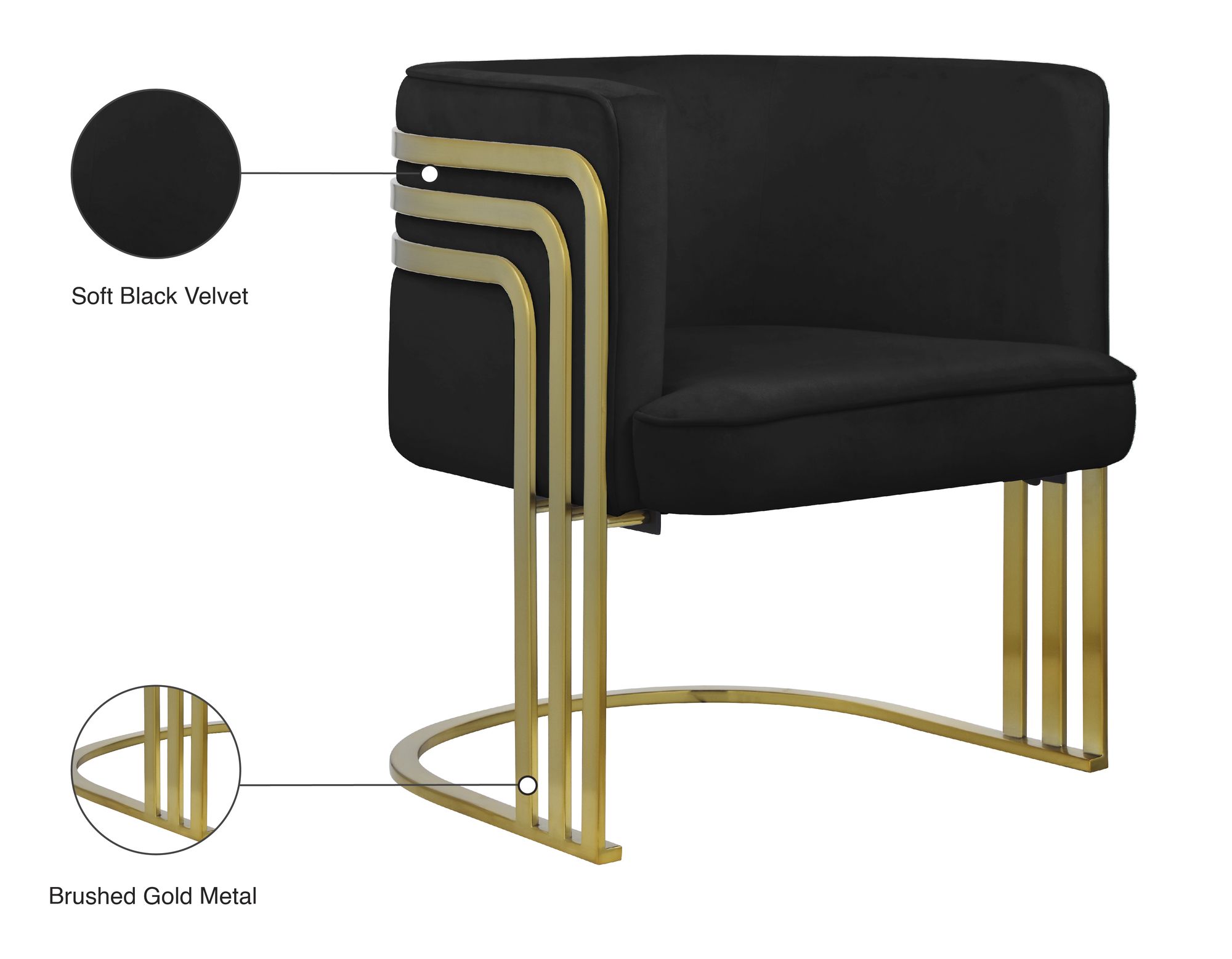 Rays Velvet Accent Chair