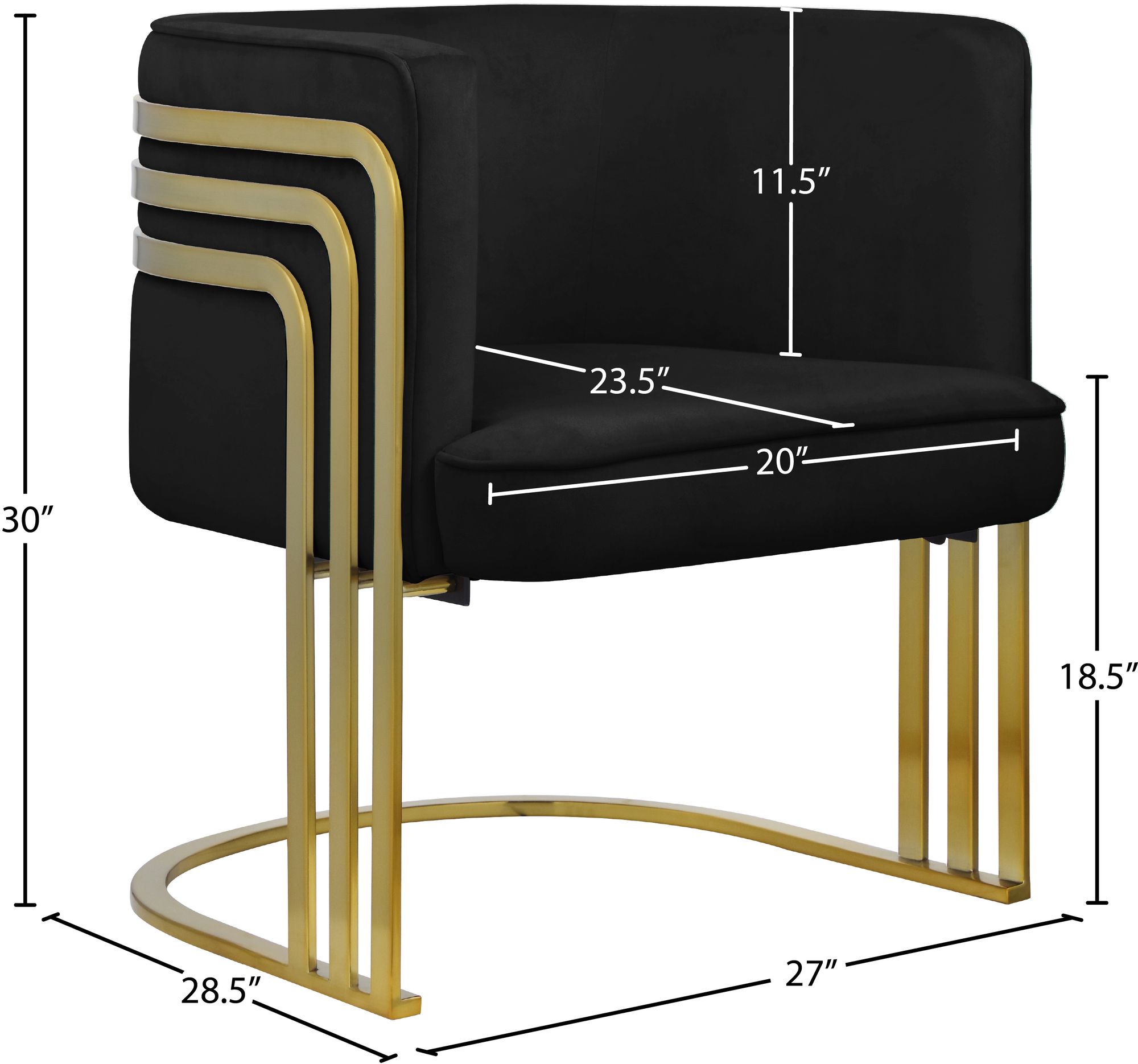 Rays Velvet Accent Chair