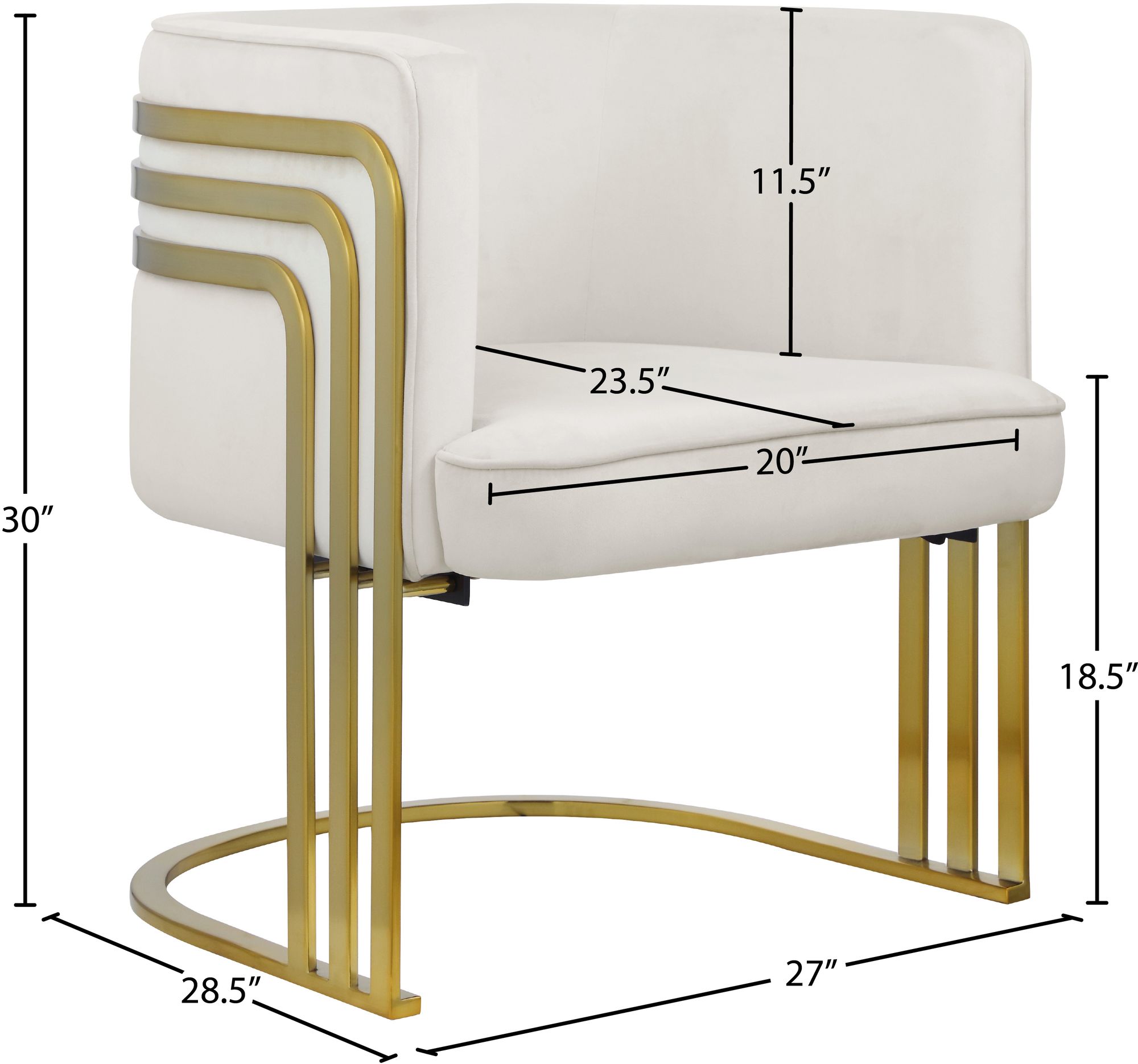 Rays Velvet Accent Chair