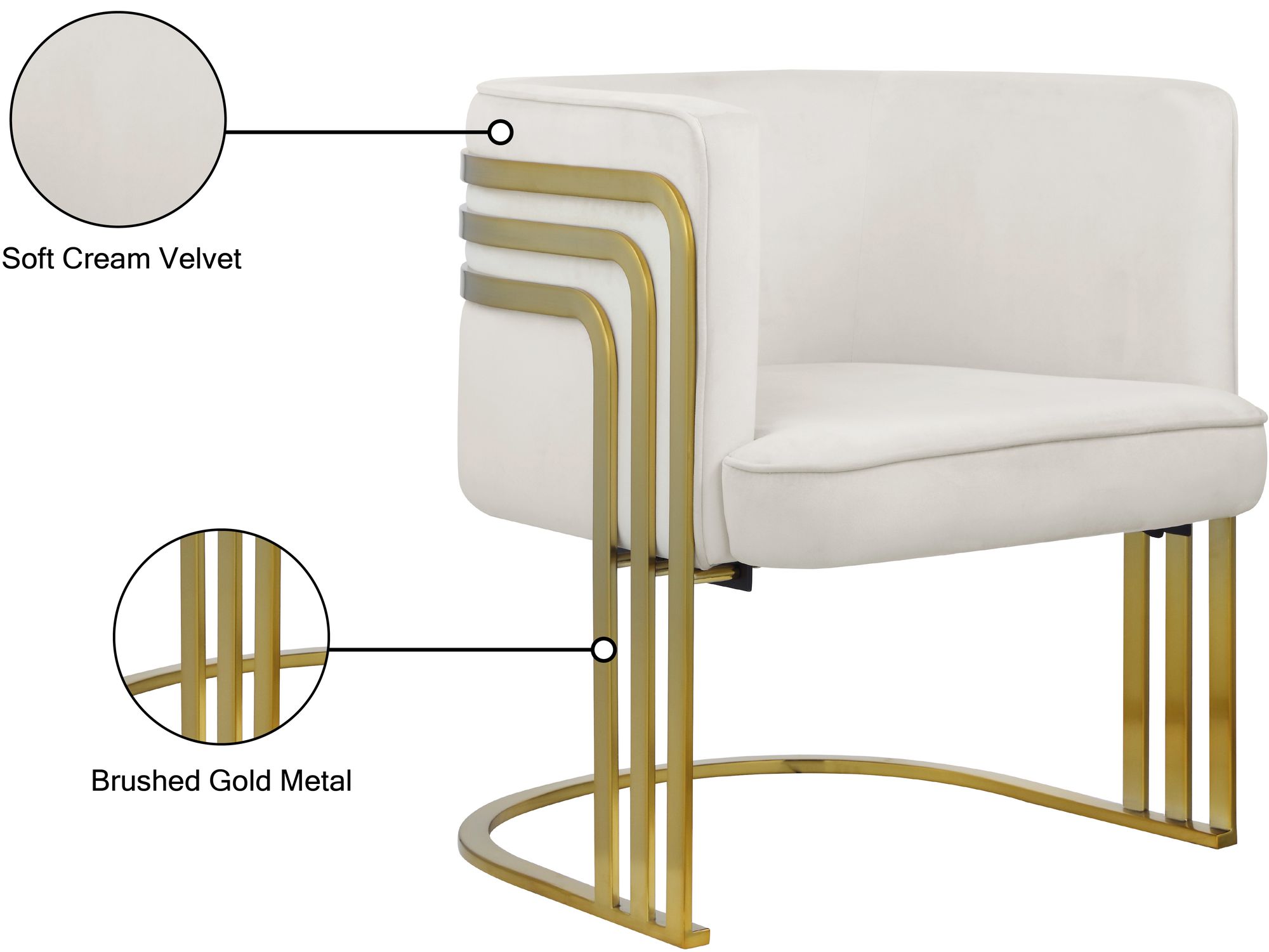 Rays Velvet Accent Chair