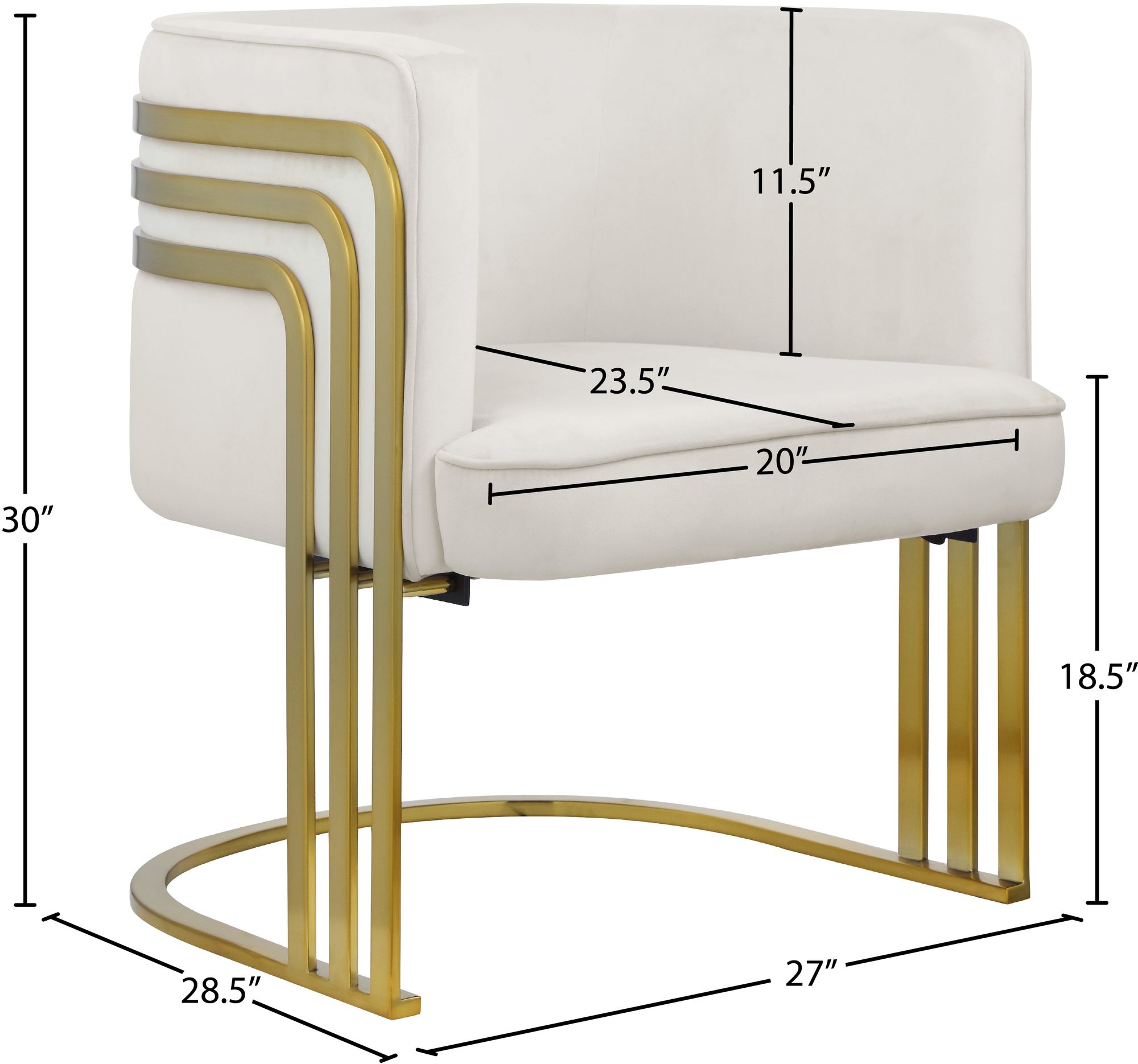 Rays Velvet Accent Chair