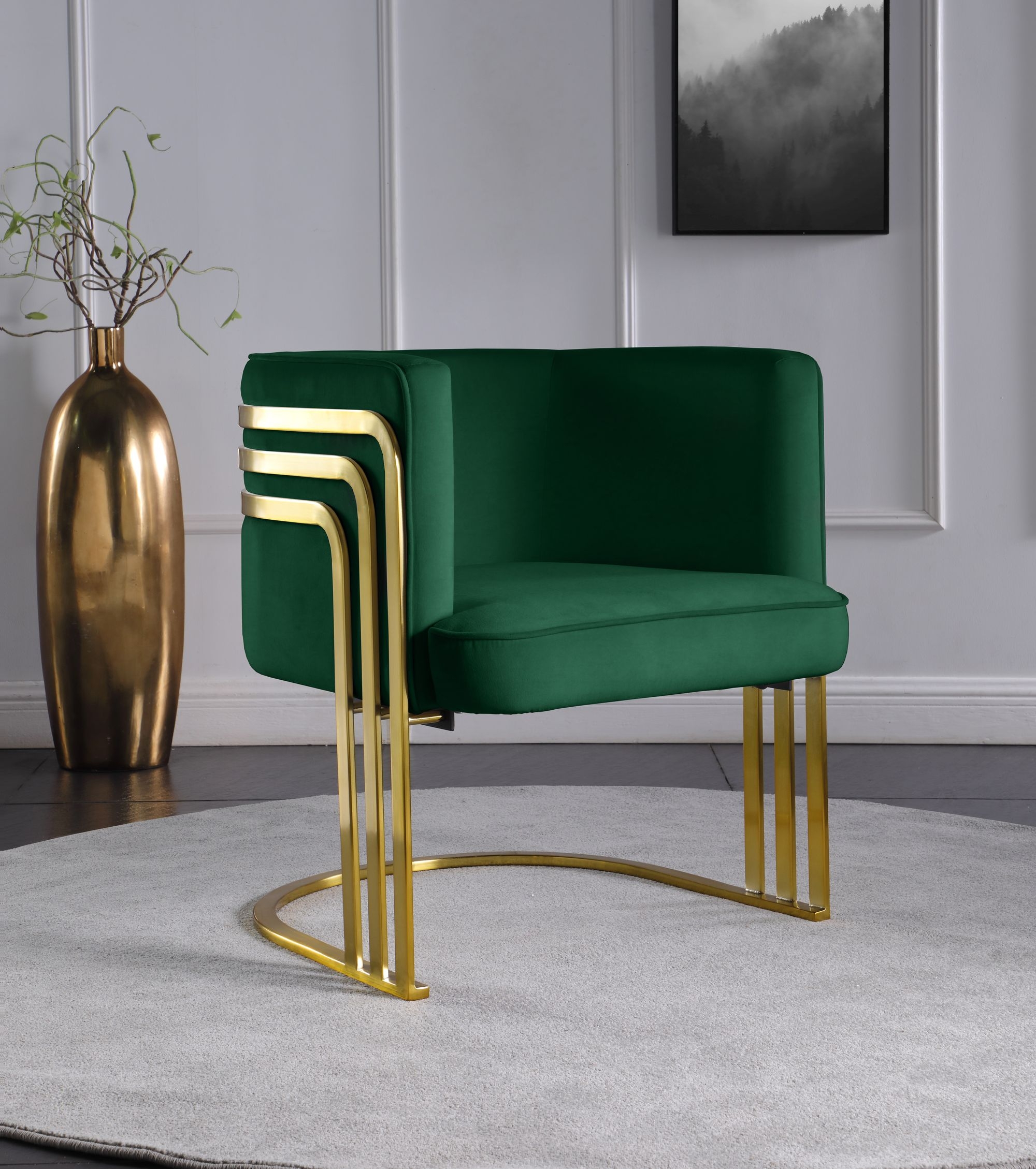 Rays Velvet Accent Chair