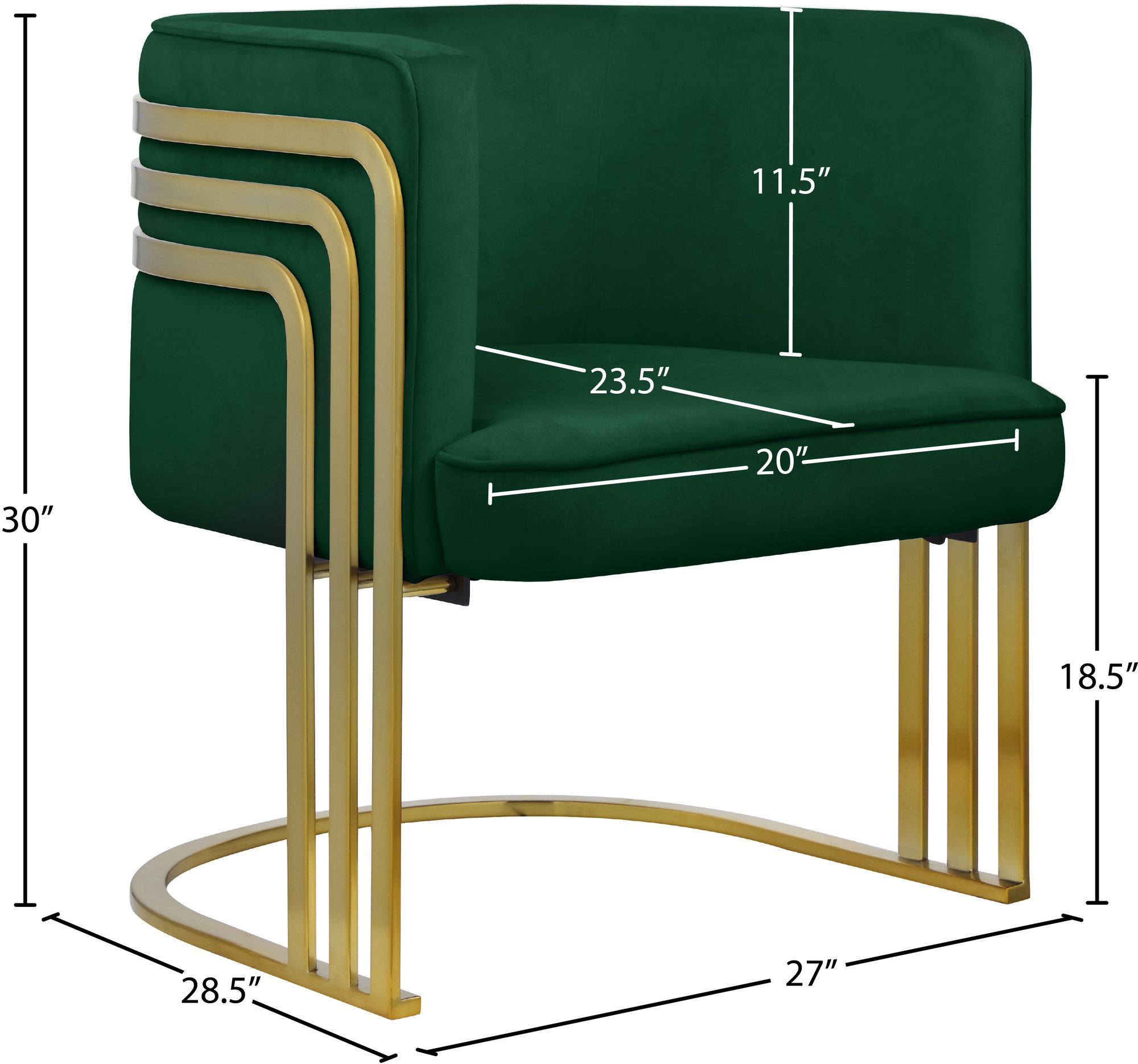 Rays Velvet Accent Chair