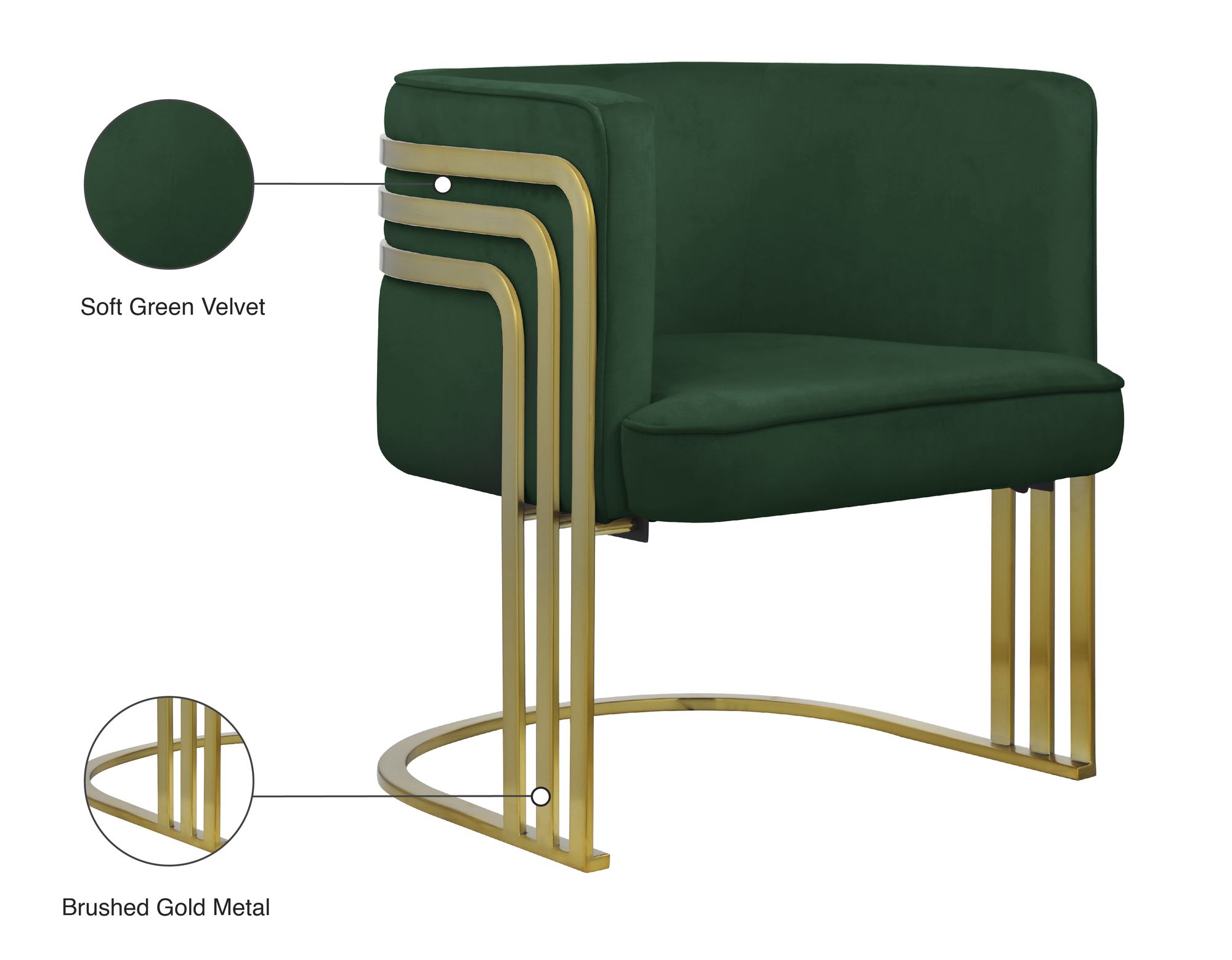 Rays Velvet Accent Chair