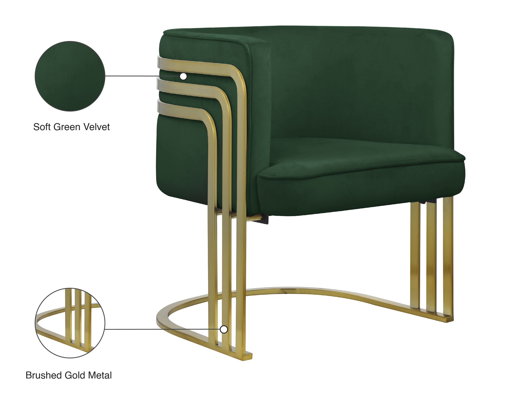 Rays Velvet Accent Chair