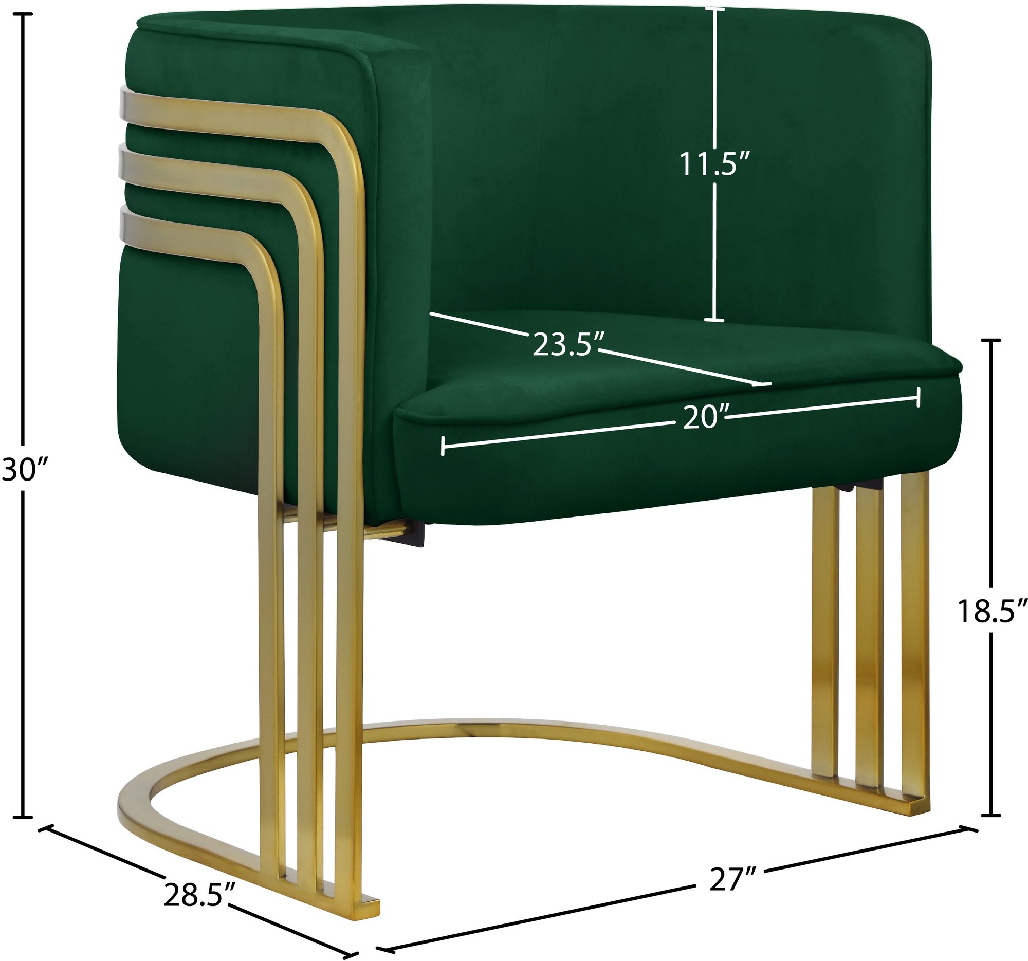 Rays Velvet Accent Chair