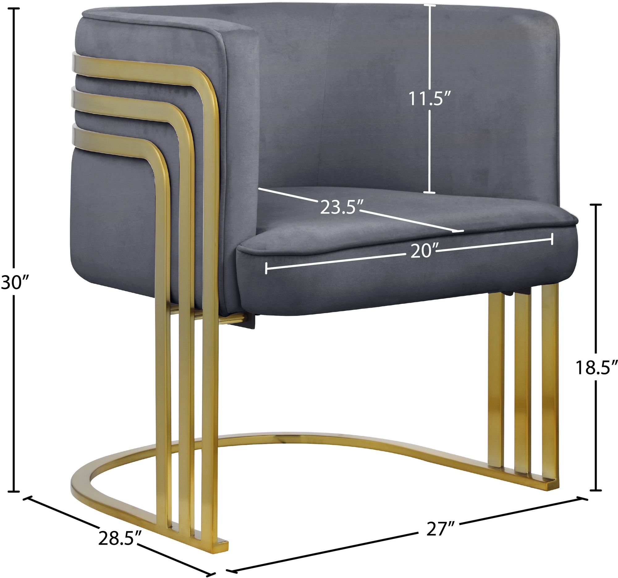 Rays Velvet Accent Chair