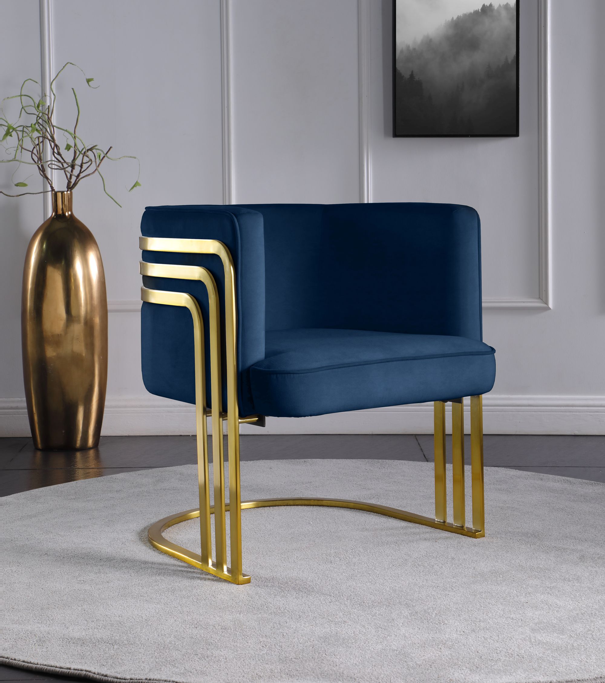 Rays Velvet Accent Chair