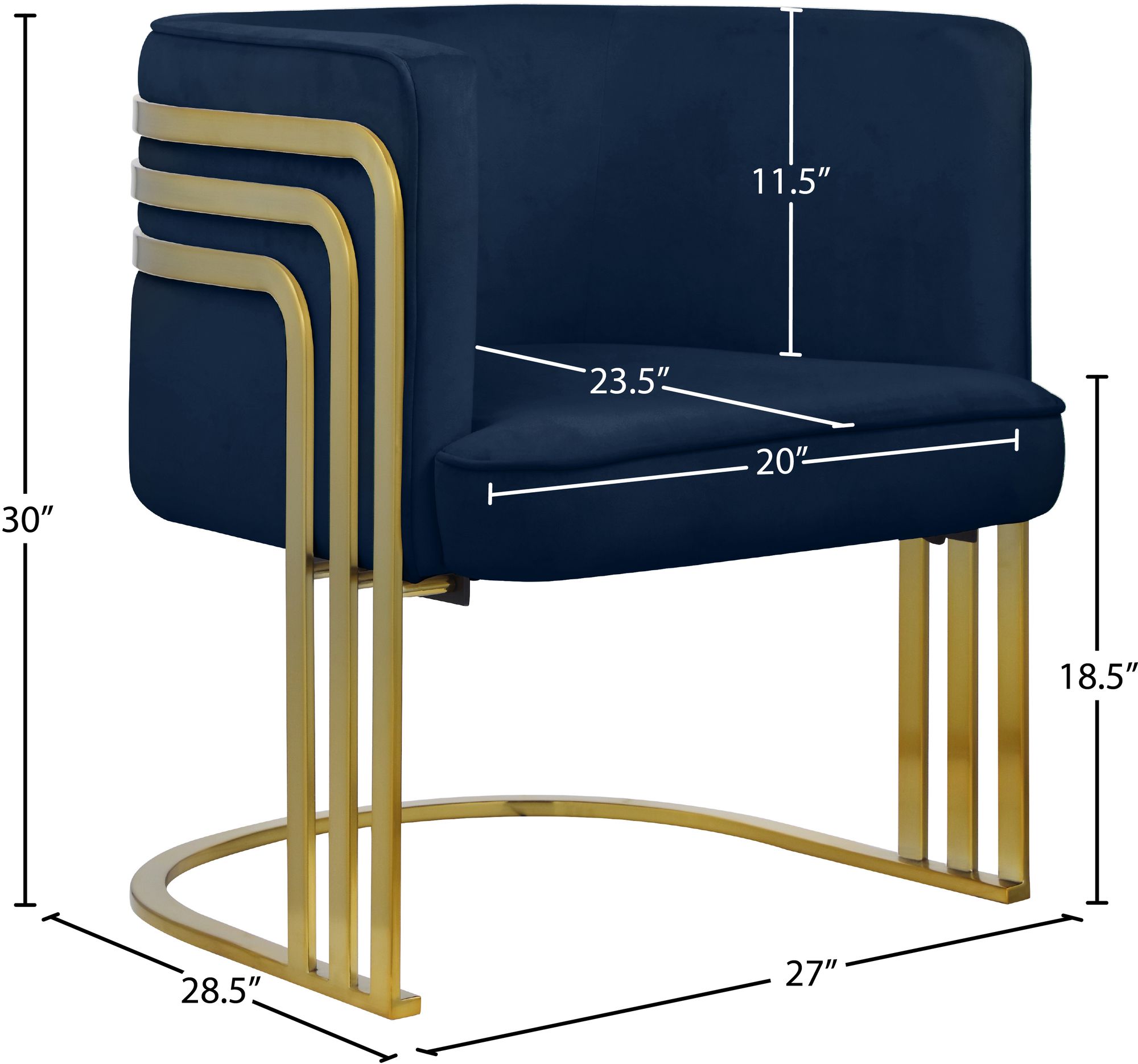 Rays Velvet Accent Chair