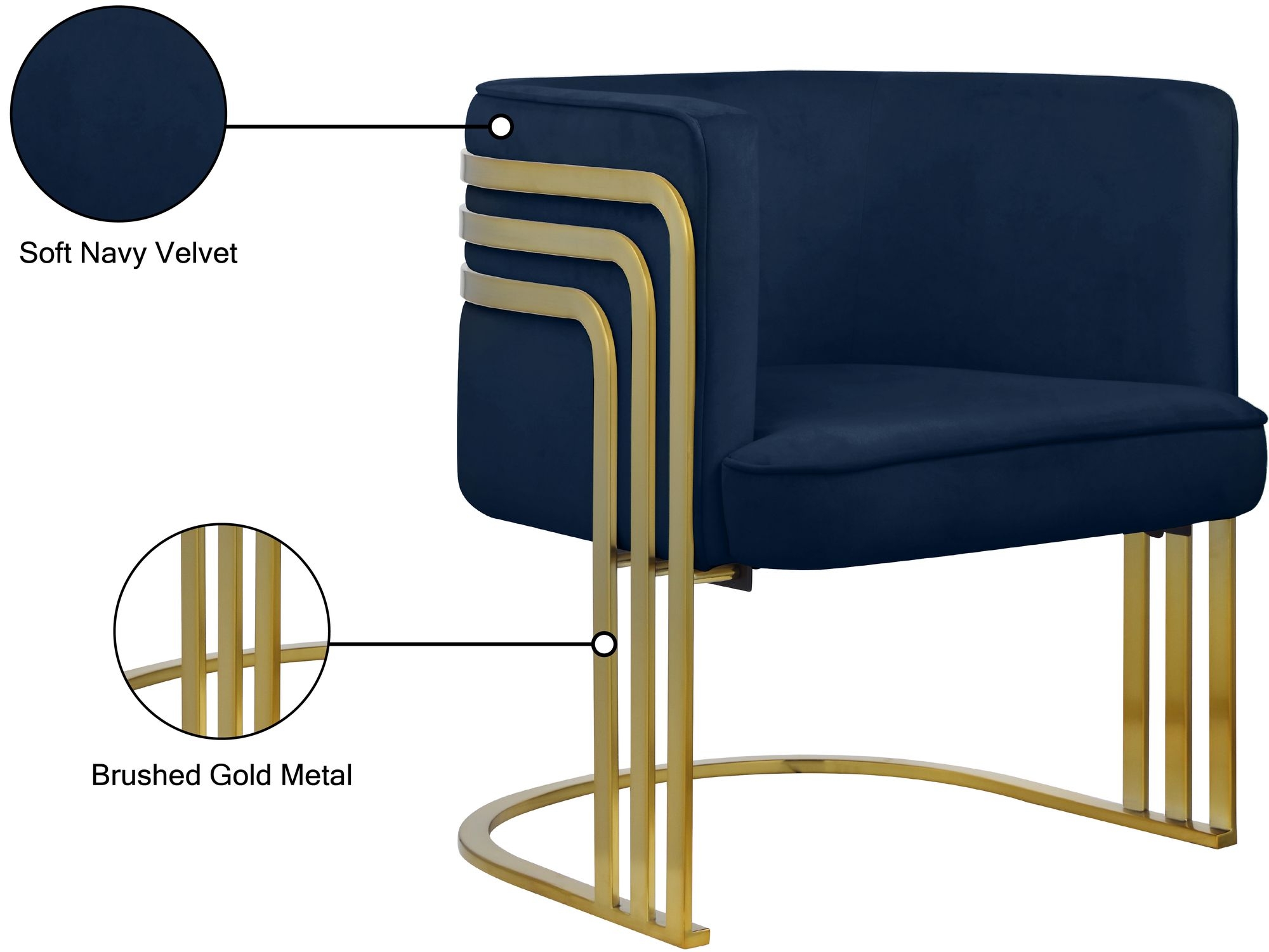 Rays Velvet Accent Chair