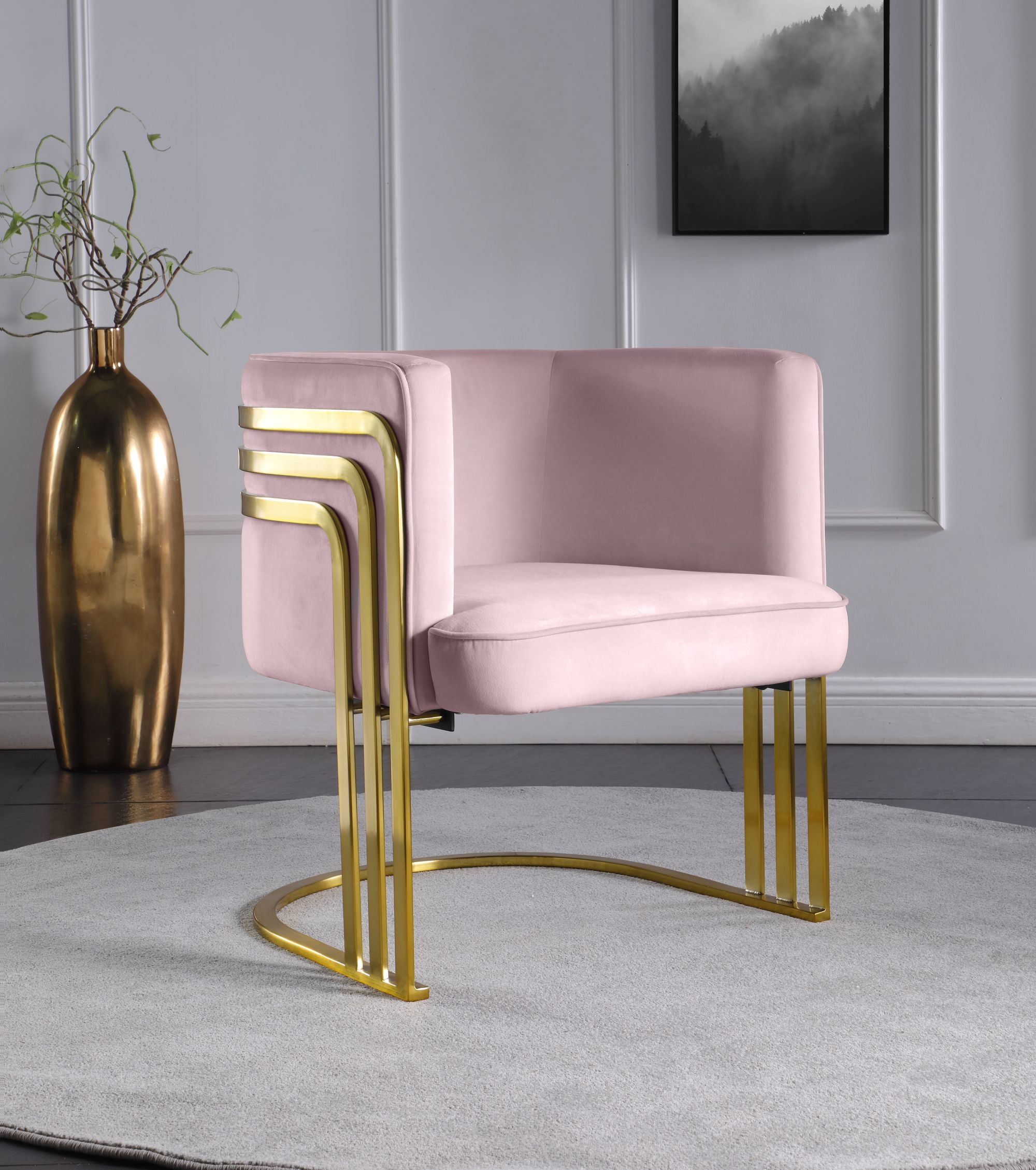 Rays Velvet Accent Chair
