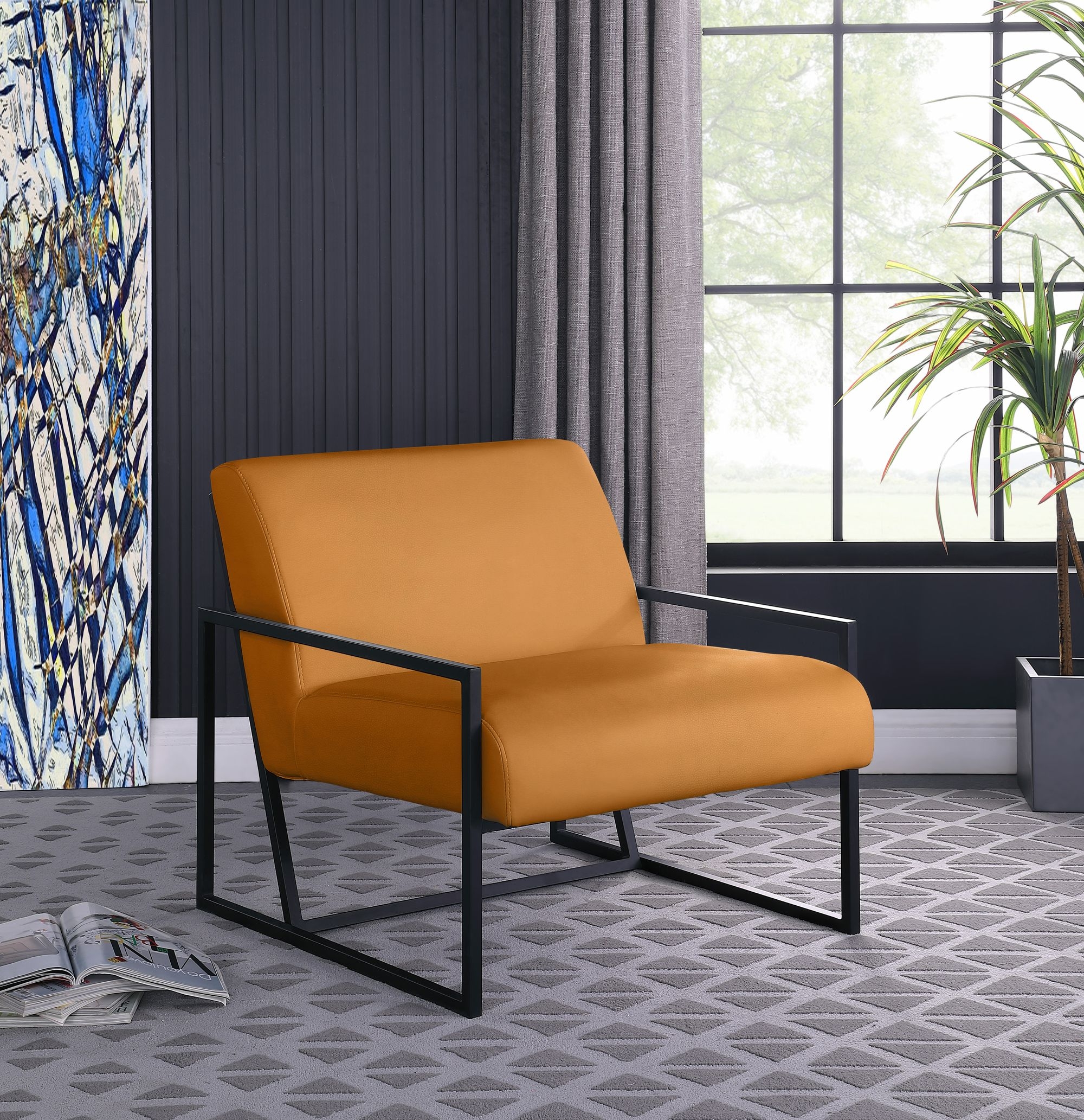 Industry Faux Leather Accent Chair
