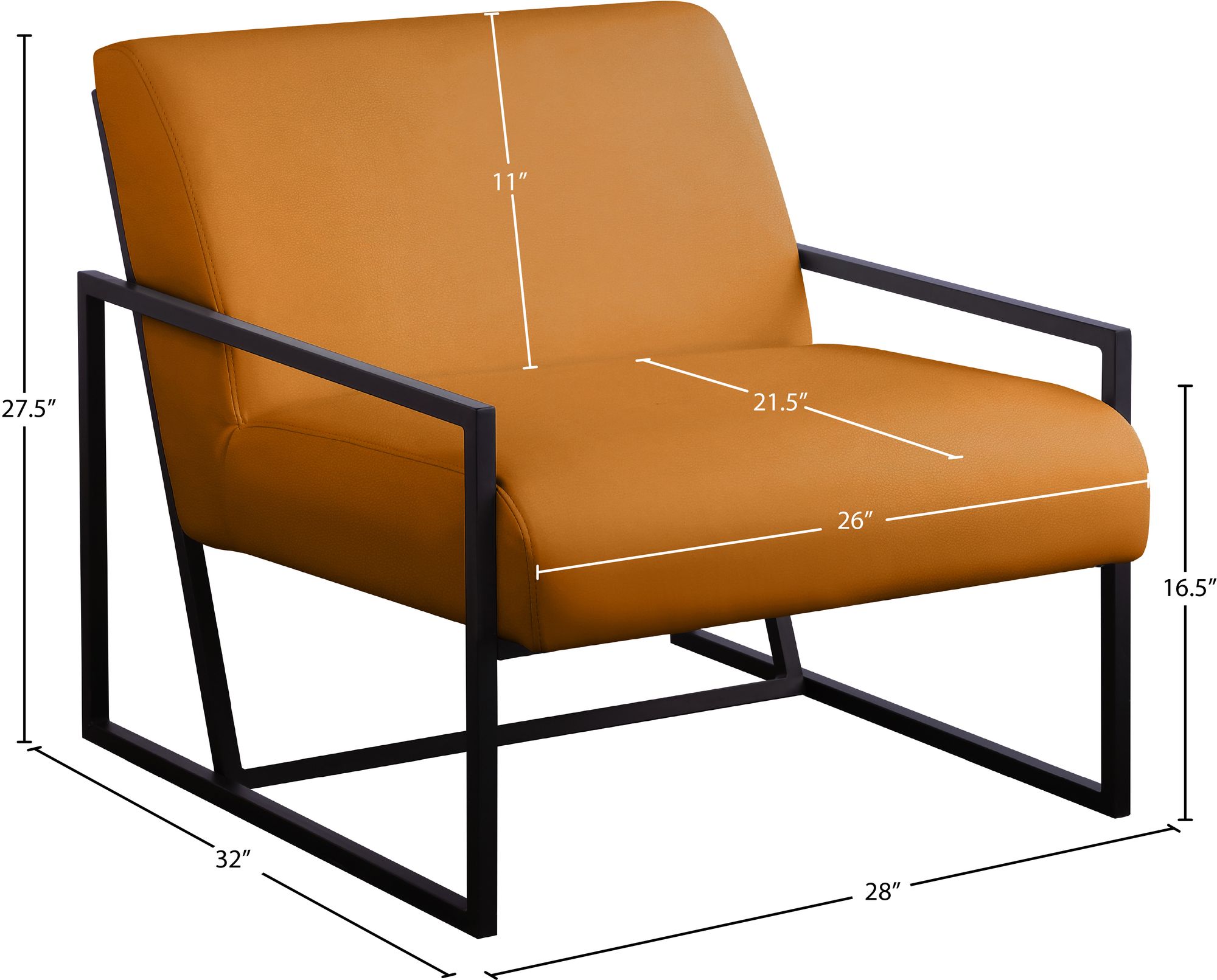 Industry Faux Leather Accent Chair