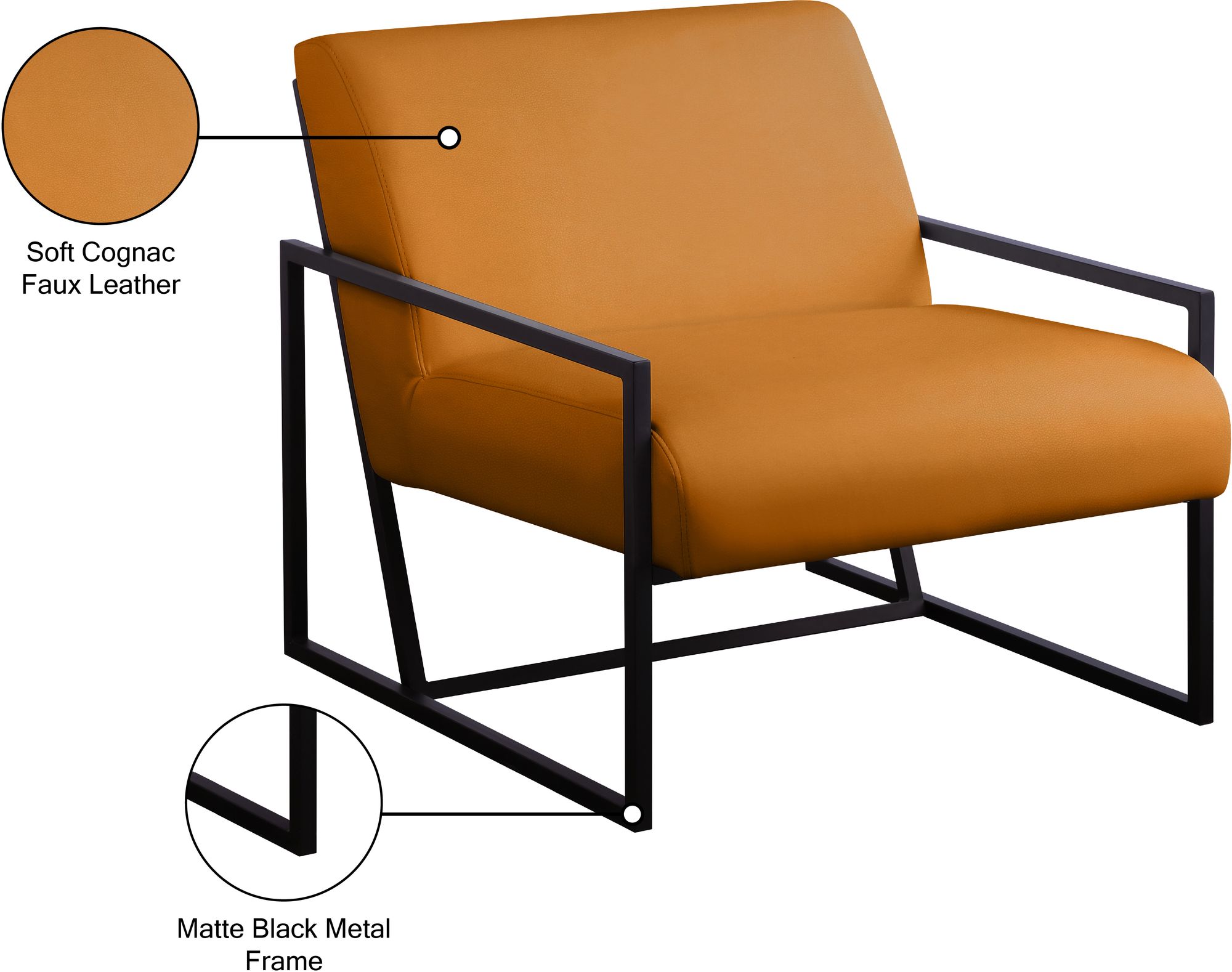 Industry Faux Leather Accent Chair