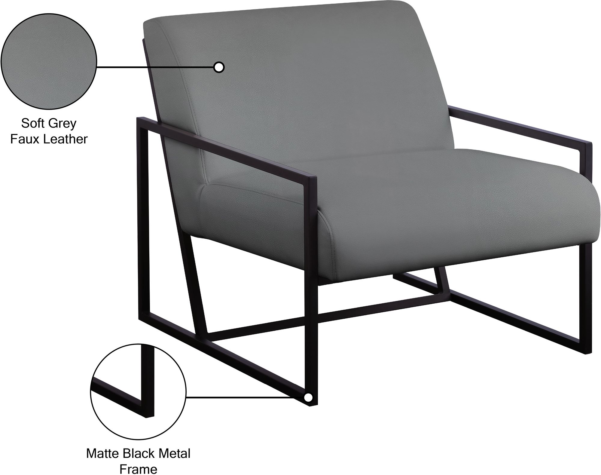 Industry Faux Leather Accent Chair