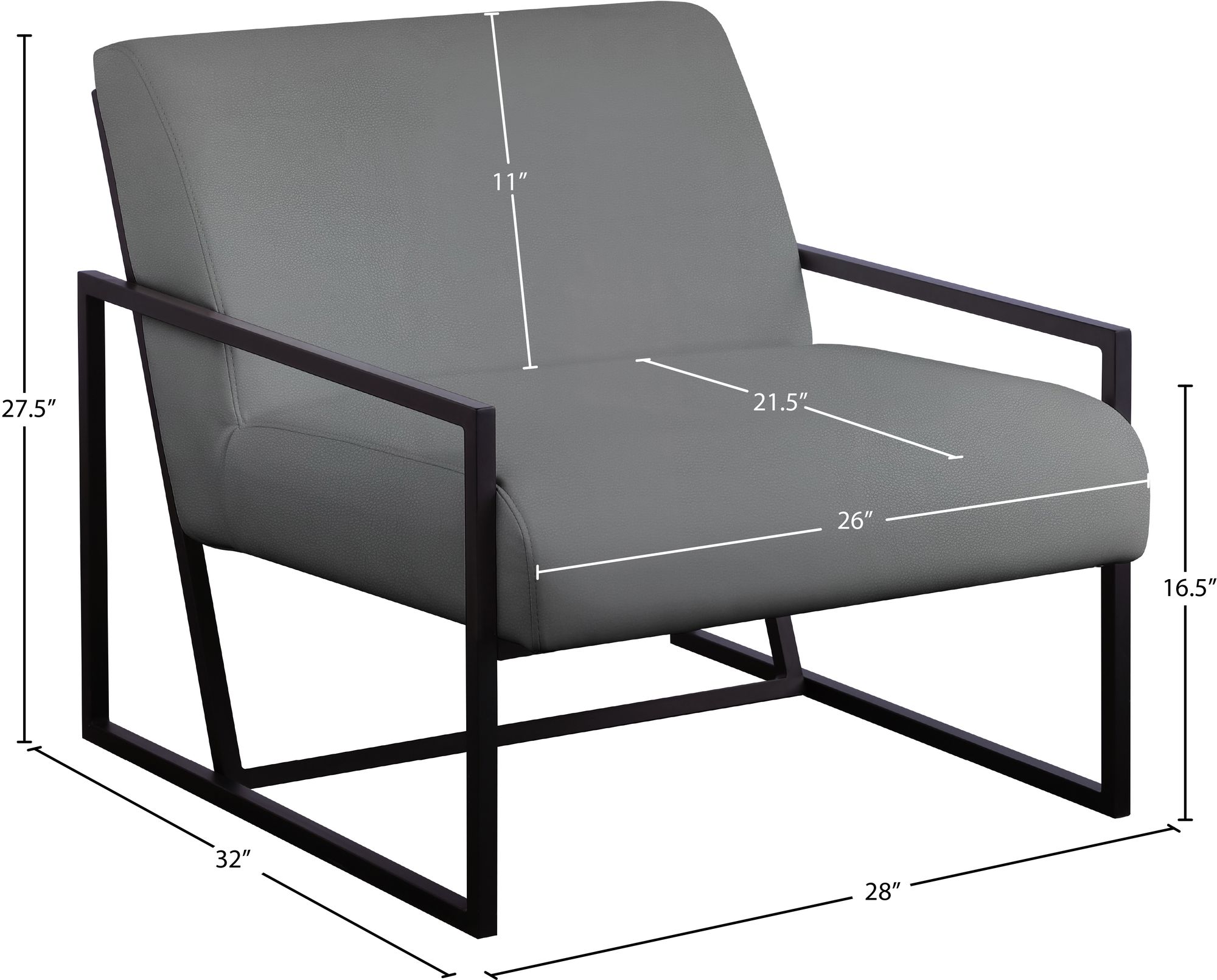 Industry Faux Leather Accent Chair