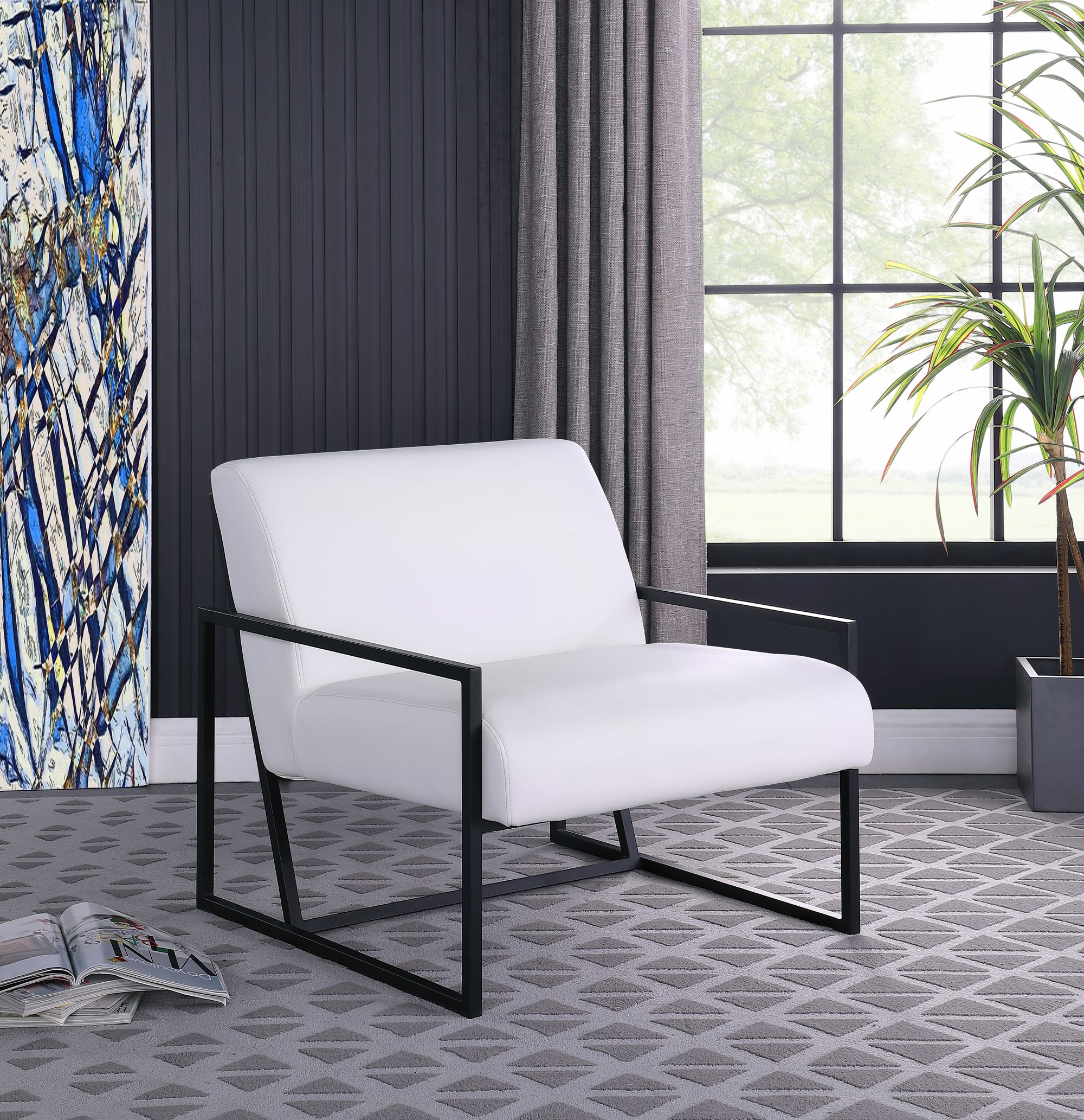 Industry Faux Leather Accent Chair