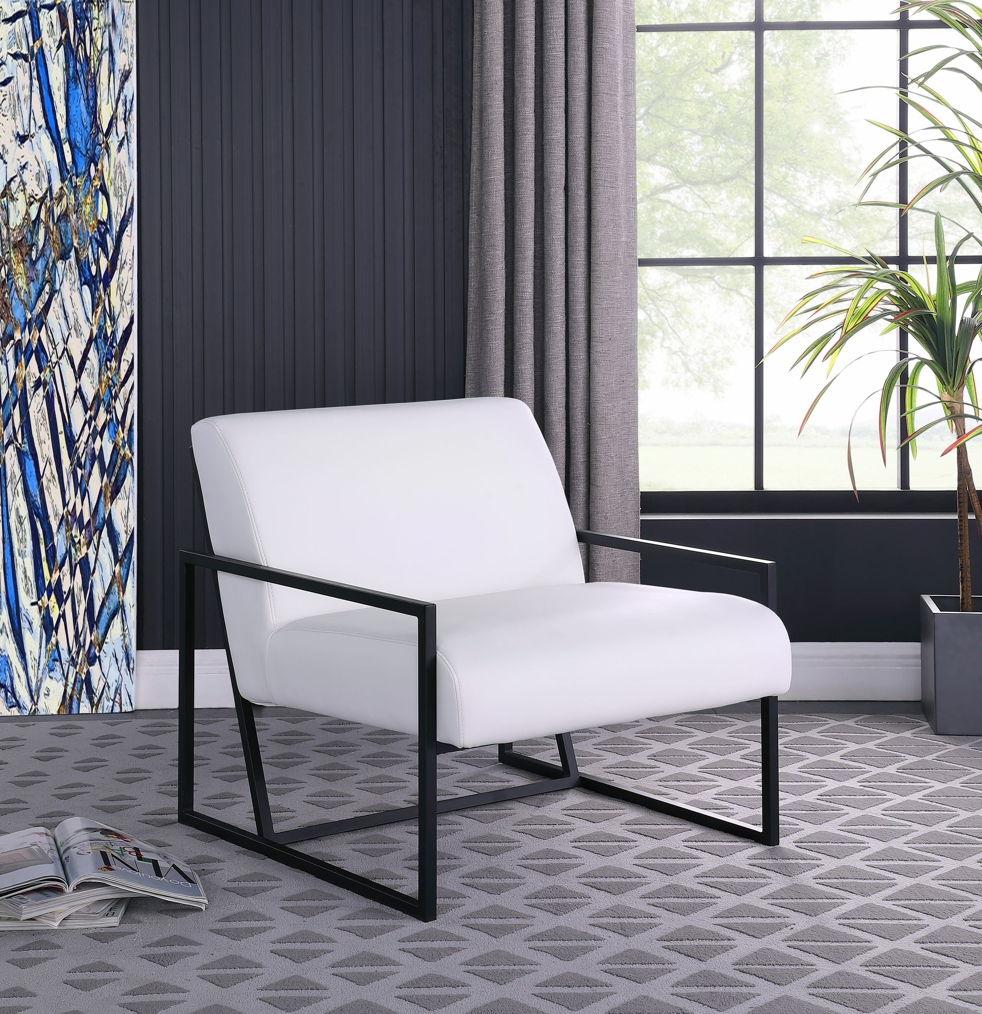 Industry Faux Leather Accent Chair