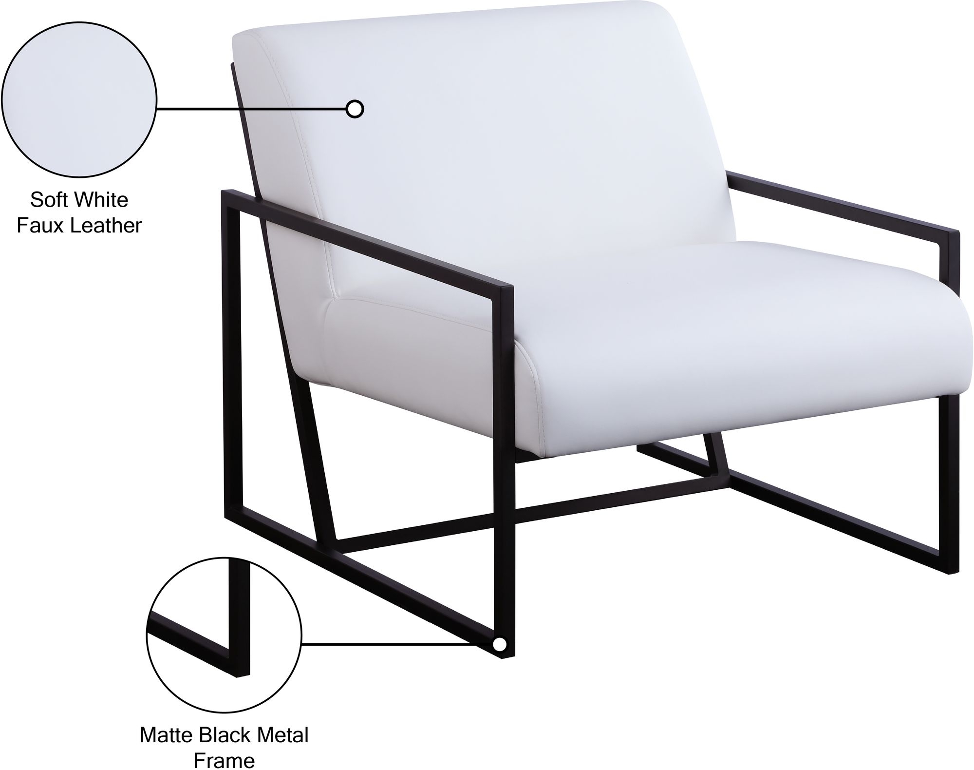 Industry Faux Leather Accent Chair