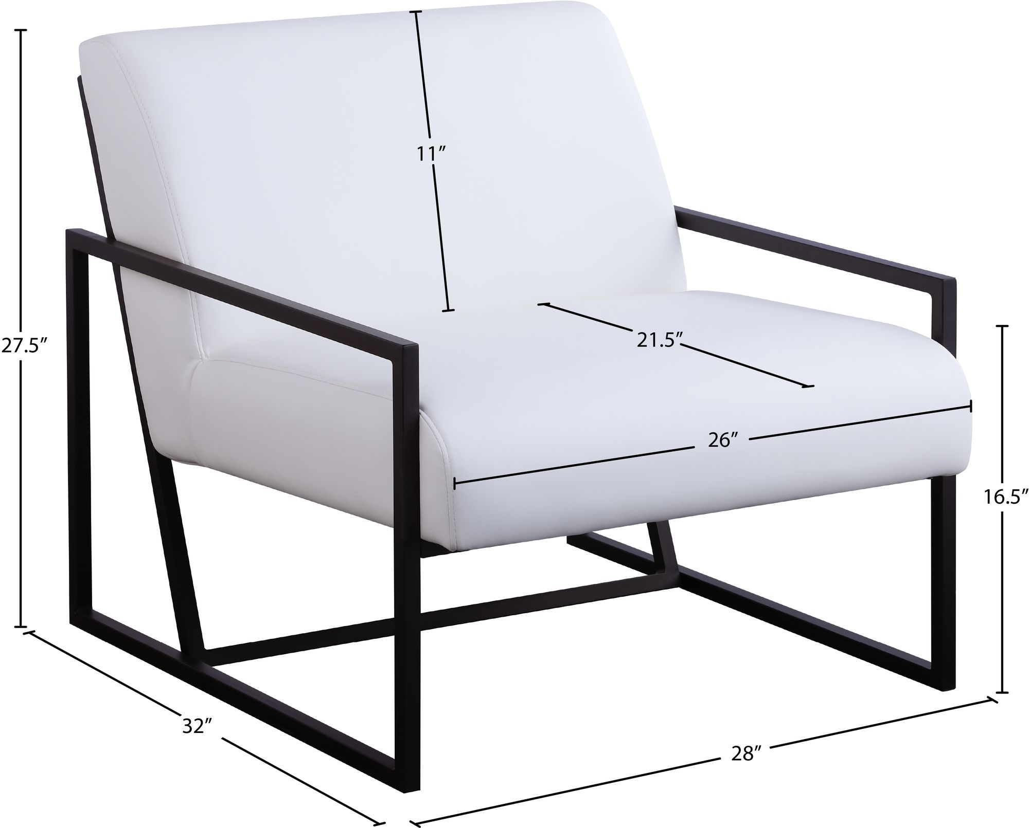 Industry Faux Leather Accent Chair