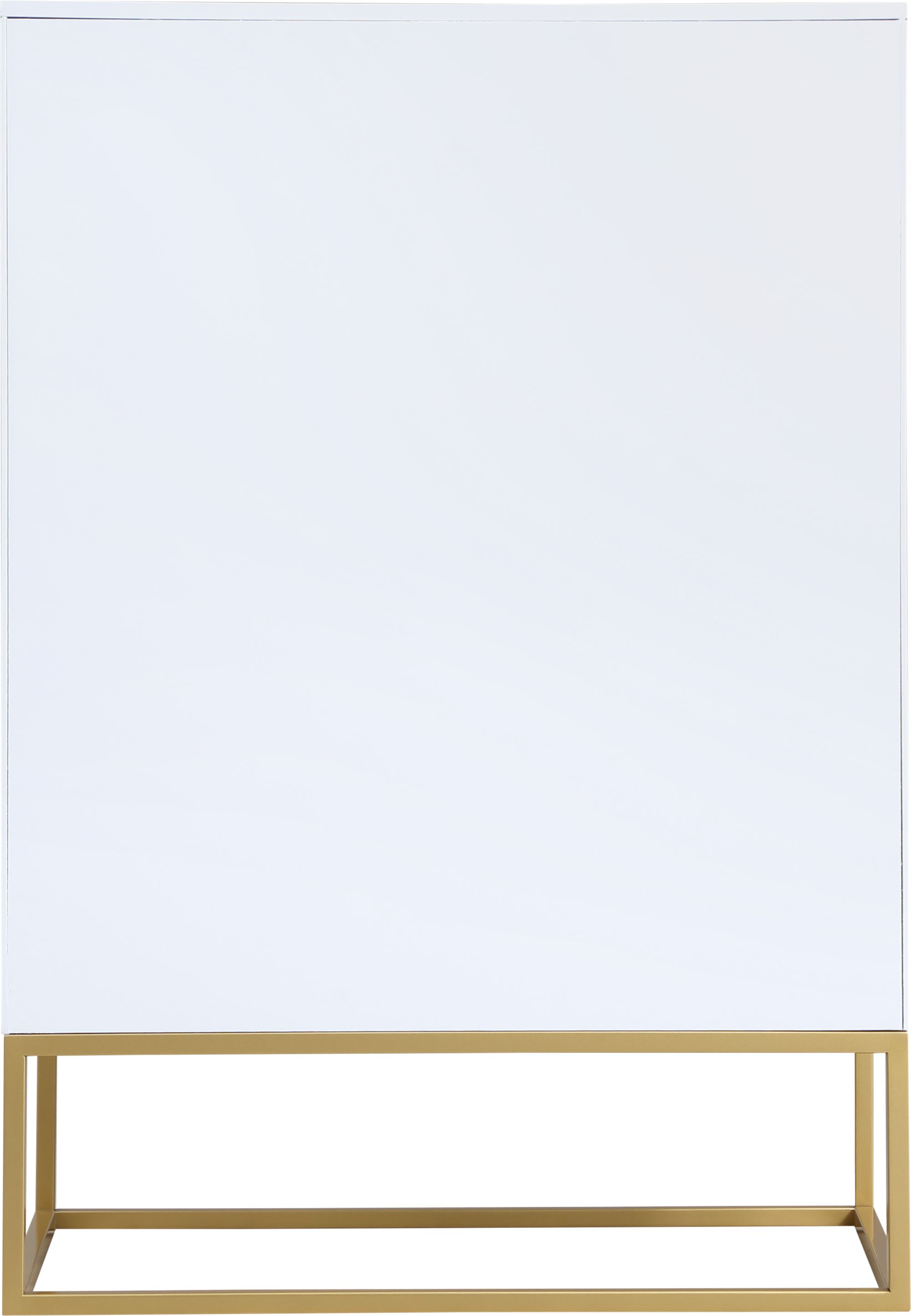 Maxine 5-Drawer Wood Chest with Brushed Gold Metal Legs & Handles