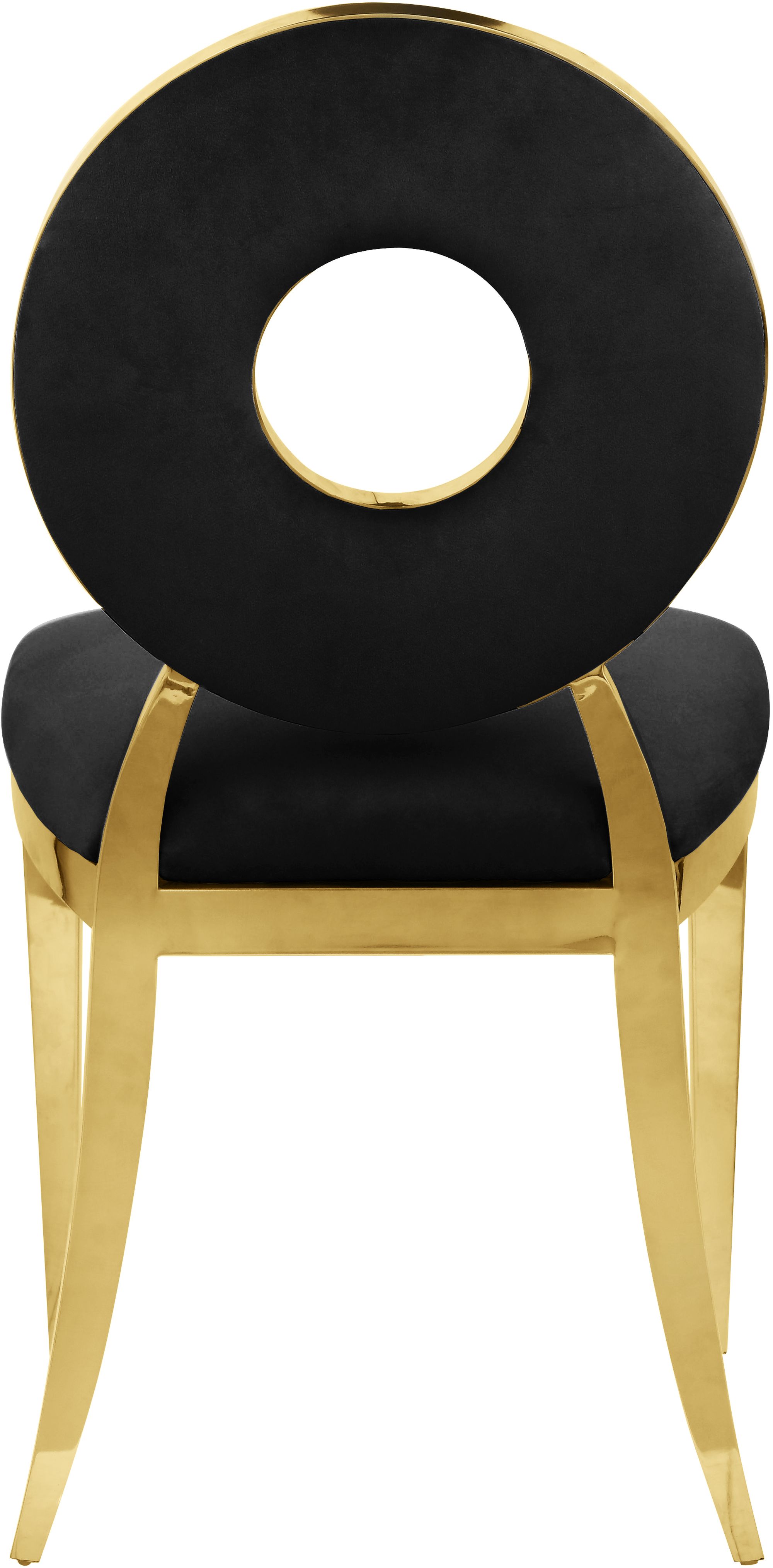 Carousel Velvet Dining Chair with Gold Stainless Steel Frame