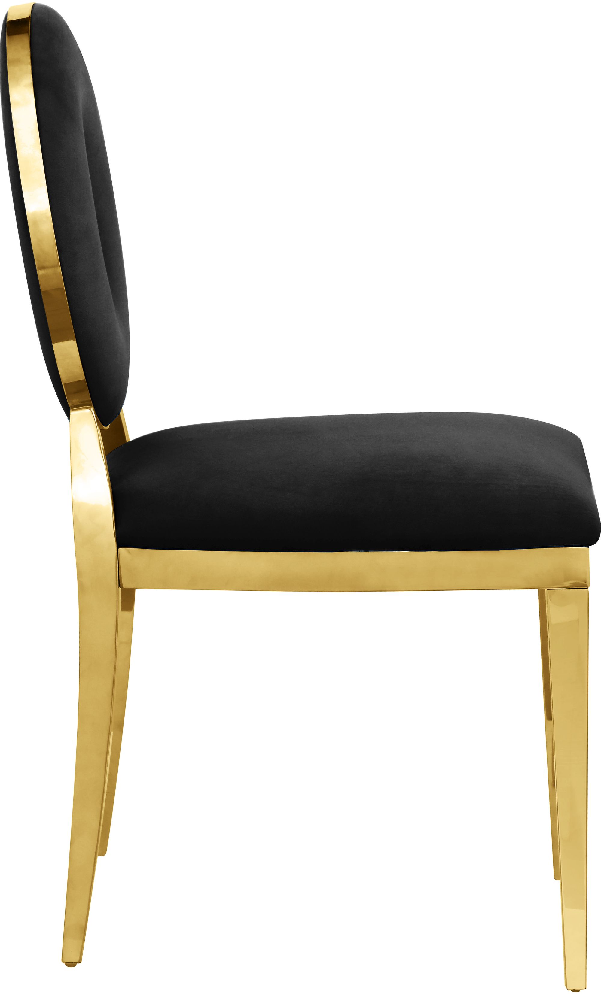 Carousel Velvet Dining Chair with Gold Stainless Steel Frame