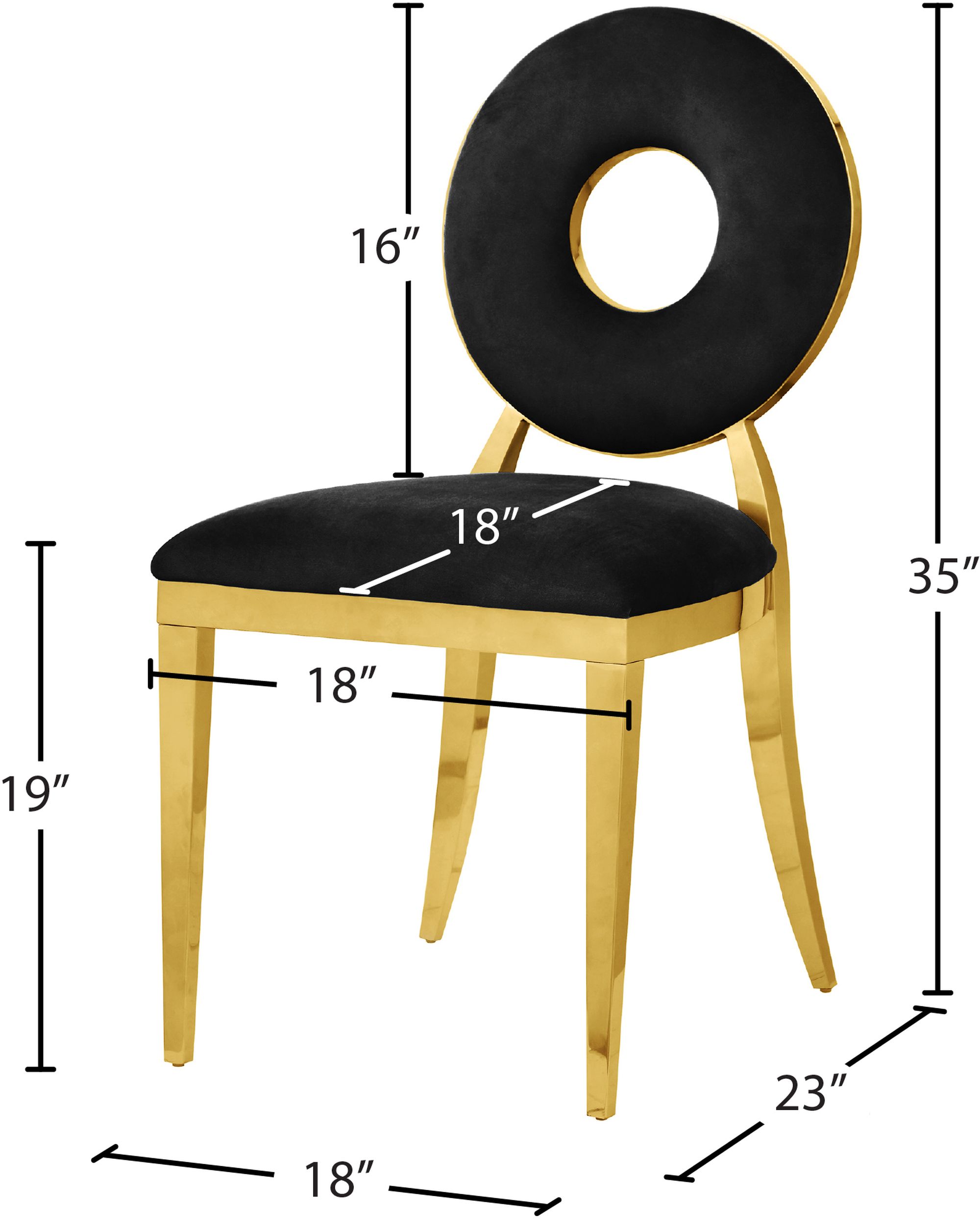 Carousel Velvet Dining Chair with Stainless Steel Frame