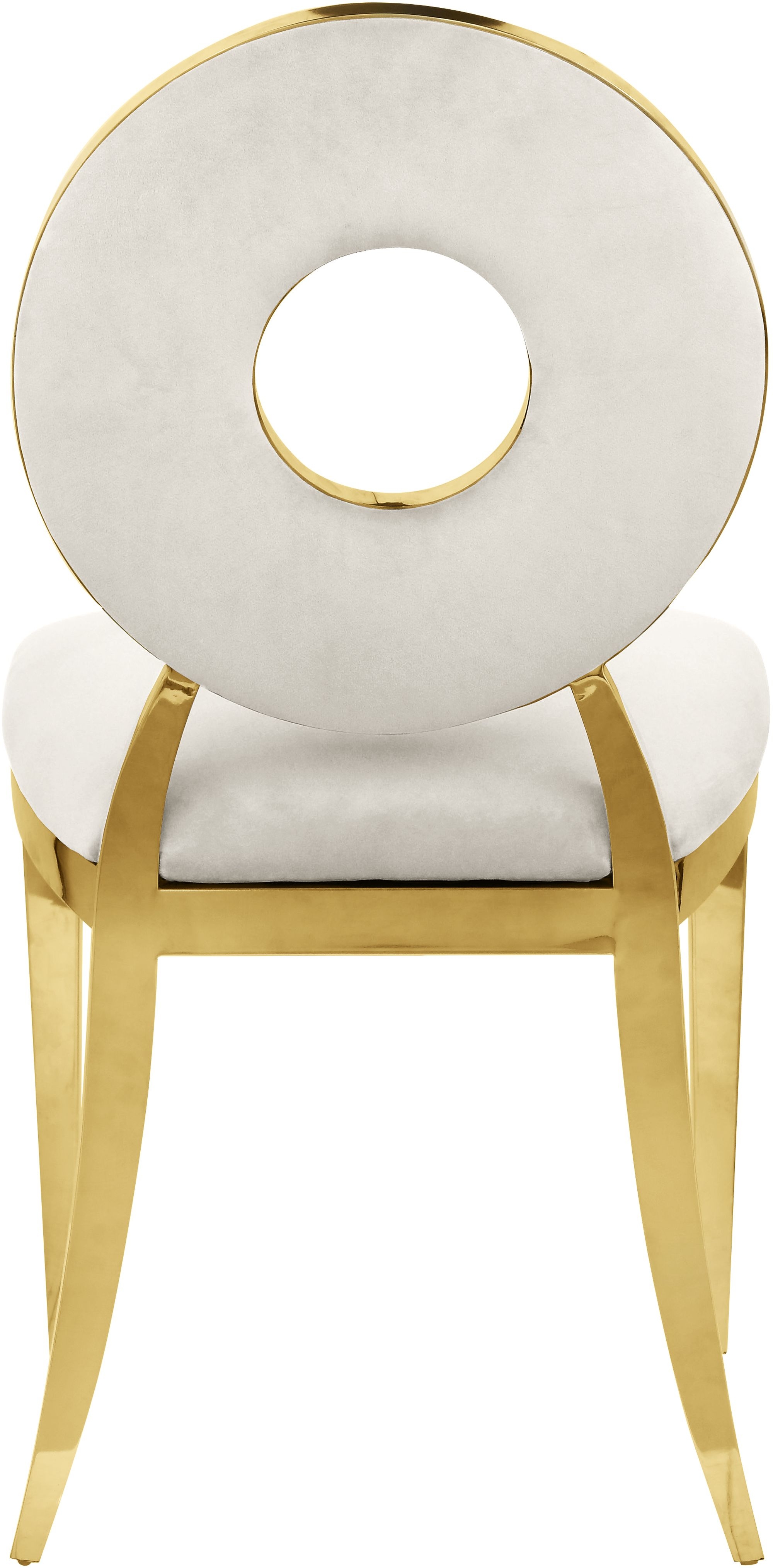 Carousel Velvet Dining Chair with Stainless Steel Frame