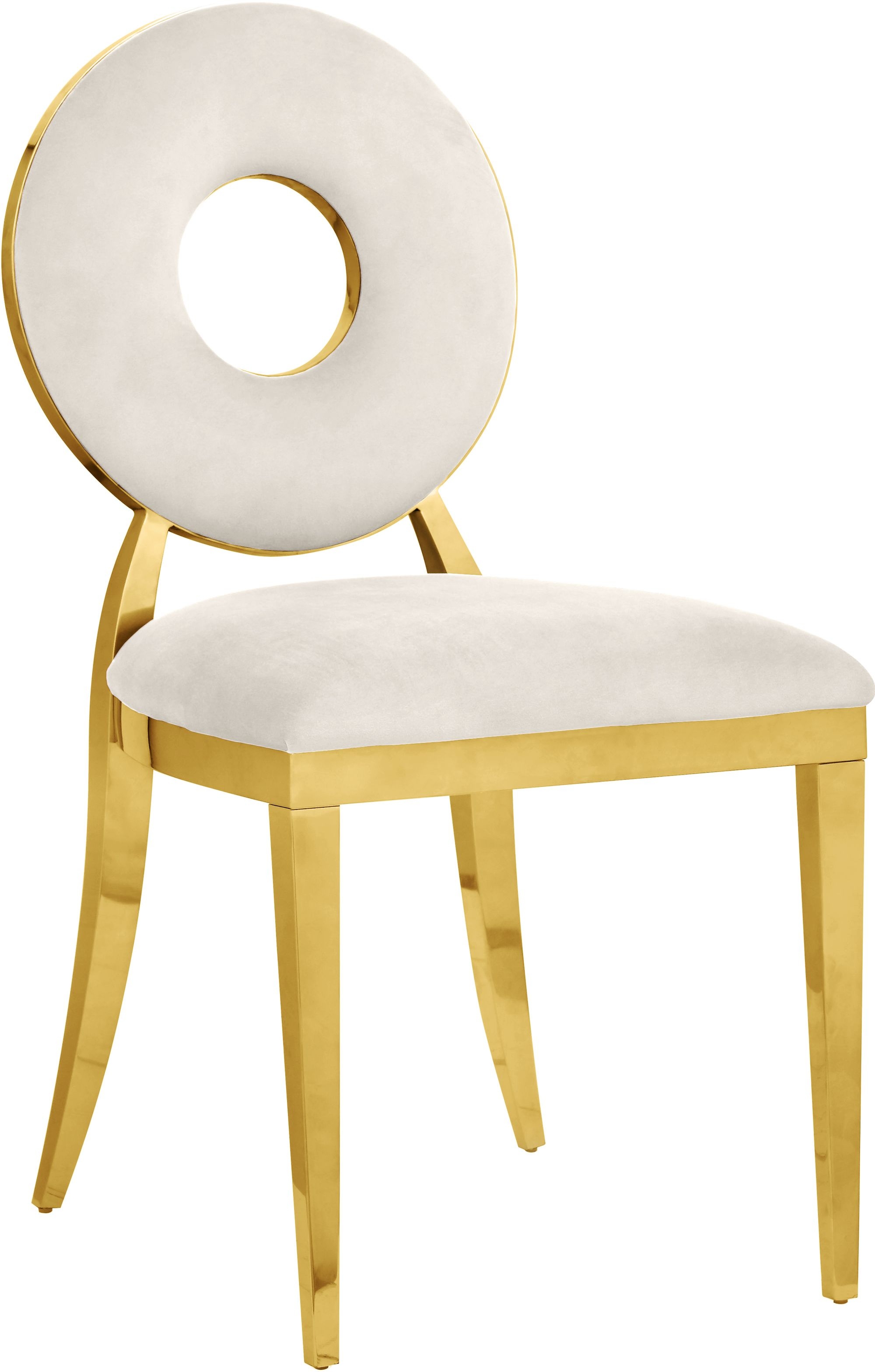 Carousel Velvet Dining Chair with Stainless Steel Frame