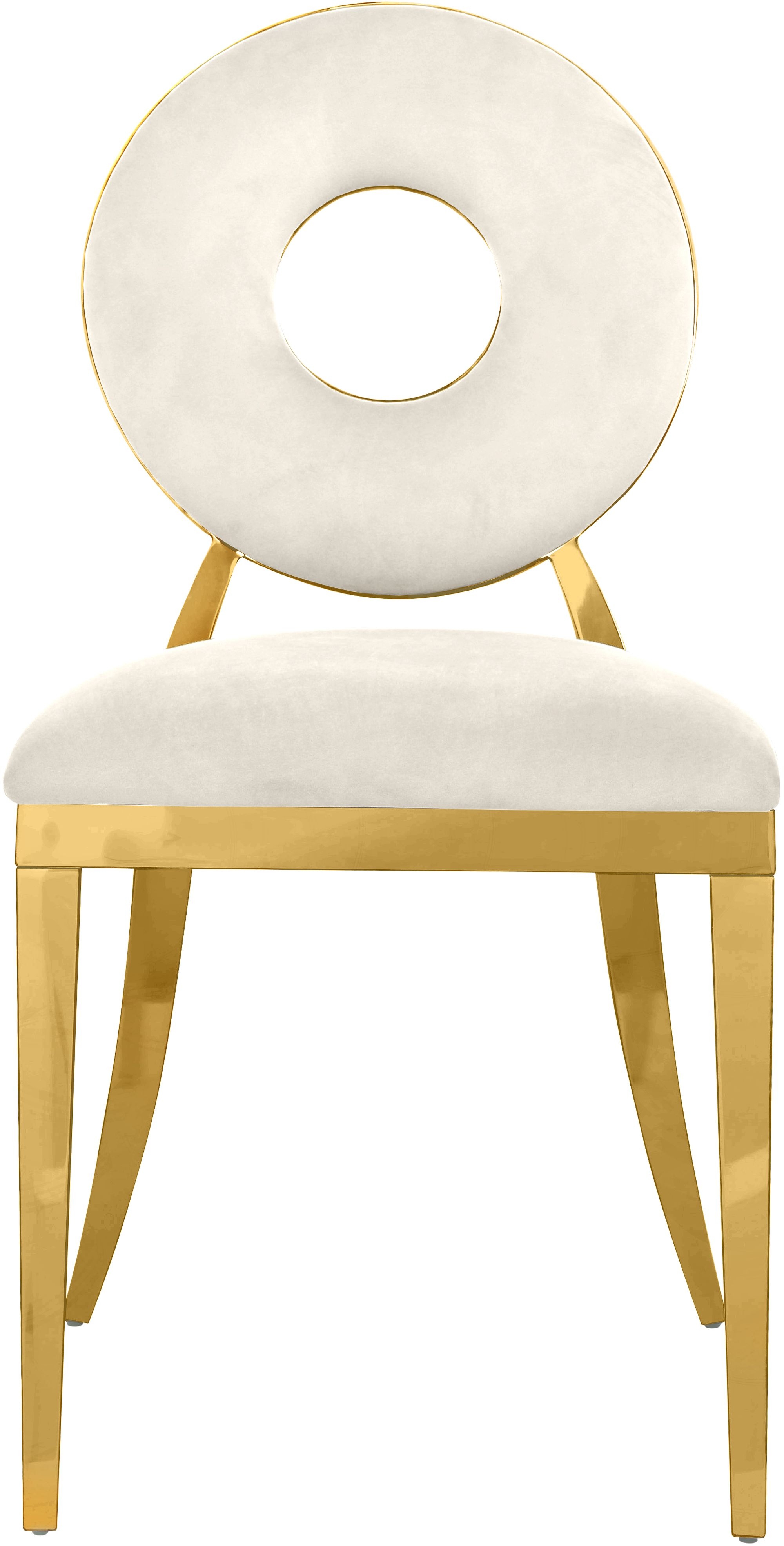 Carousel Velvet Dining Chair with Stainless Steel Frame