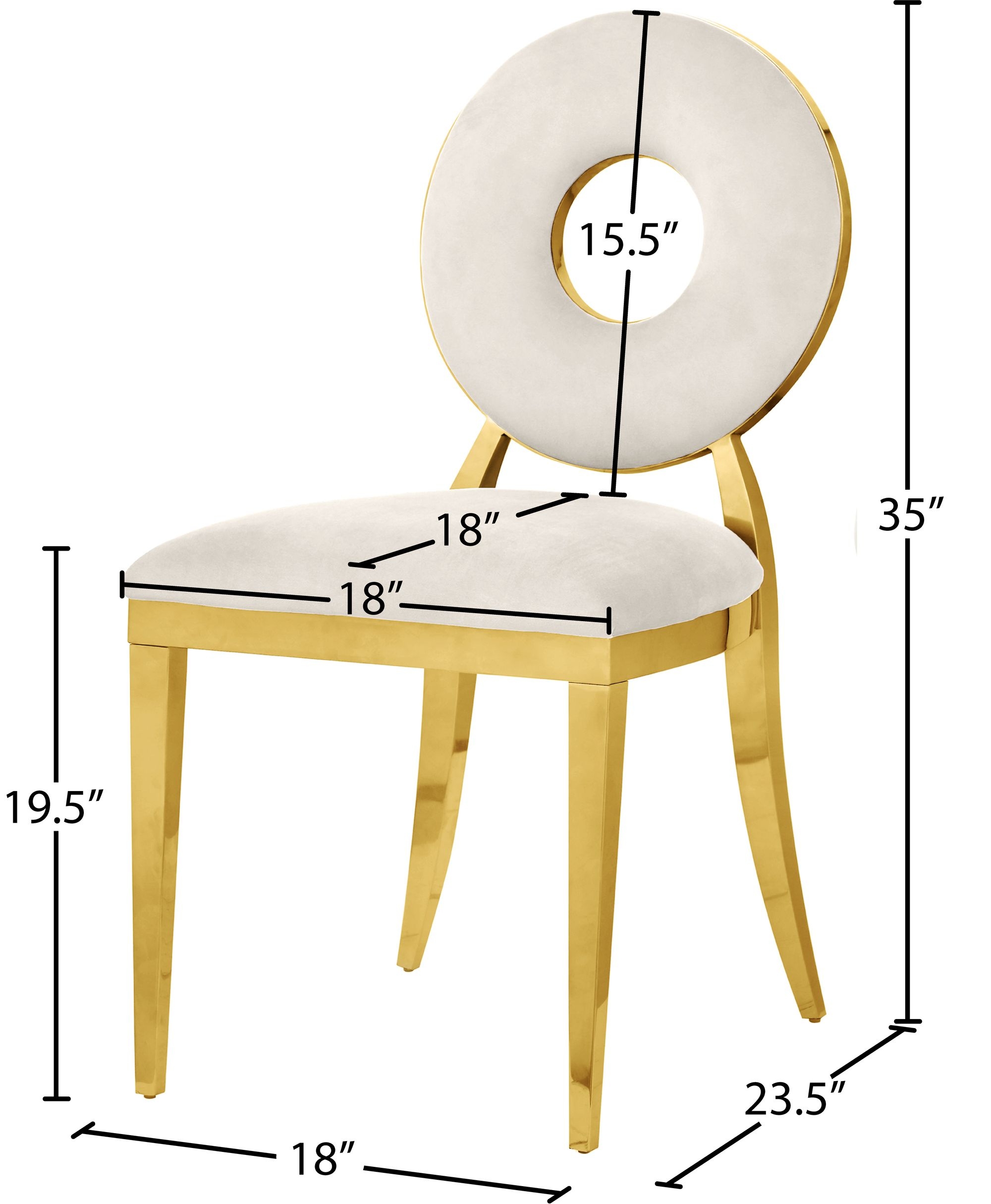 Carousel Velvet Dining Chair with Stainless Steel Frame