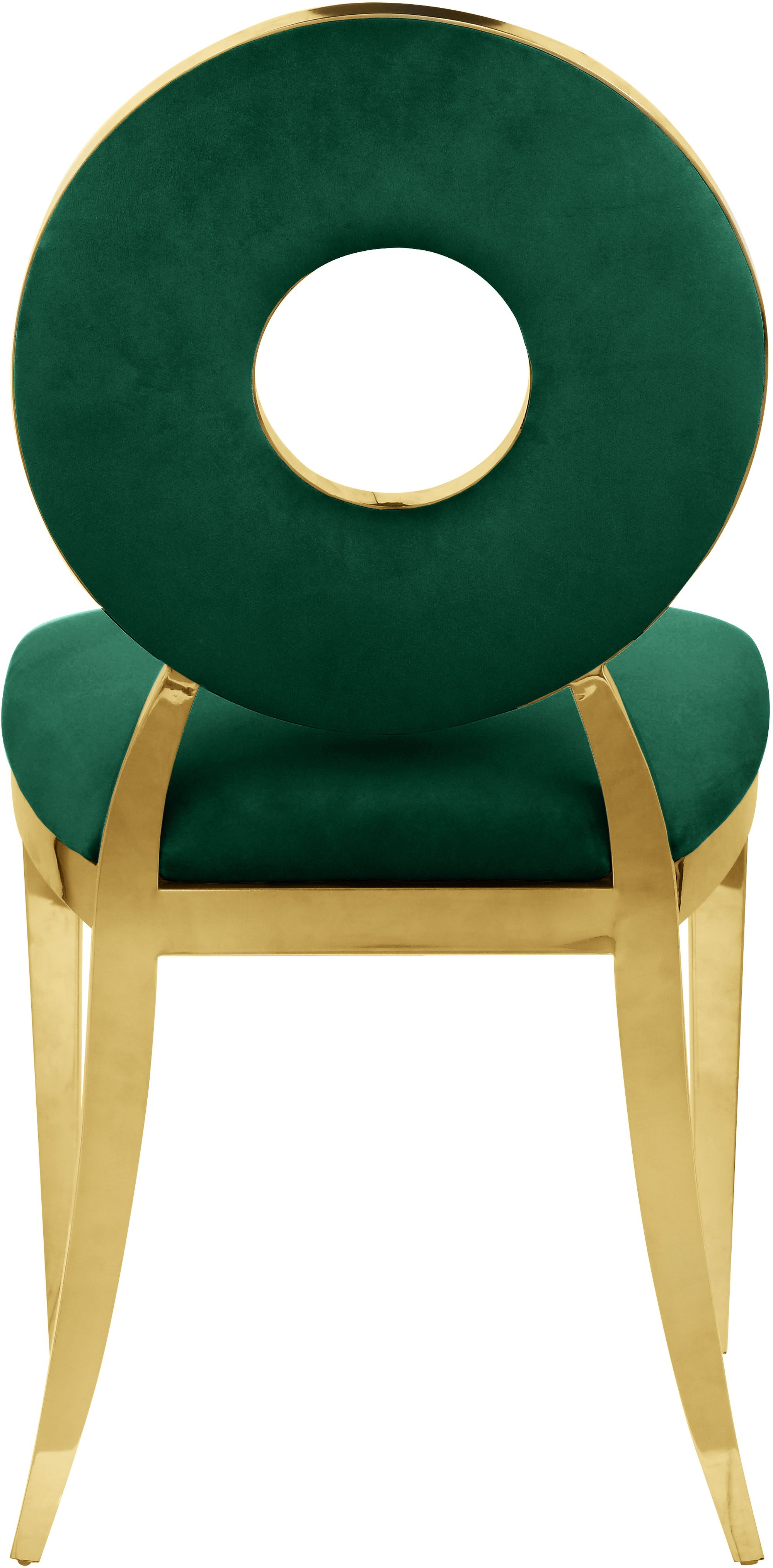 Carousel Velvet Dining Chair with Gold Stainless Steel Frame