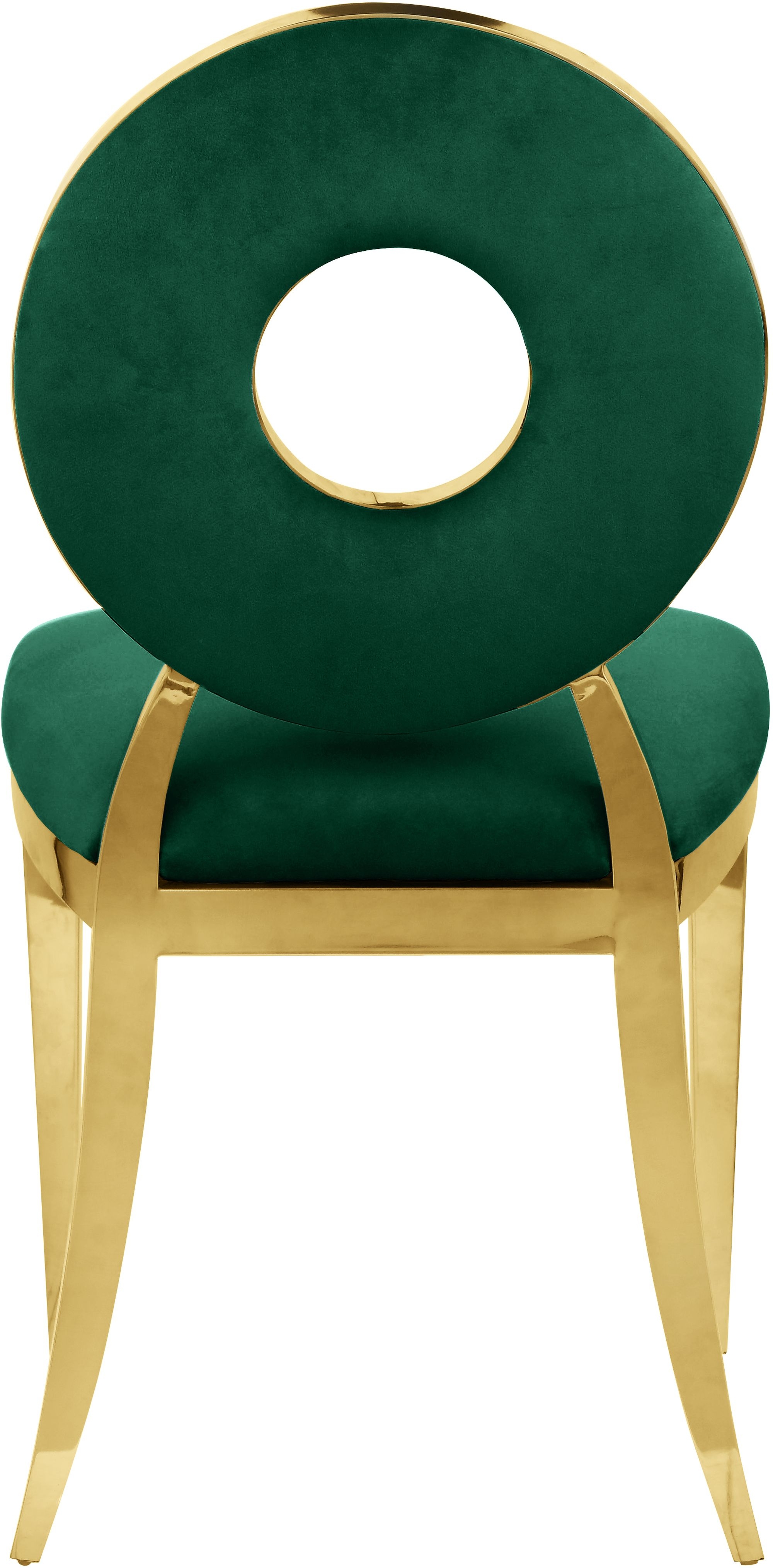 Carousel Velvet Dining Chair with Stainless Steel Frame