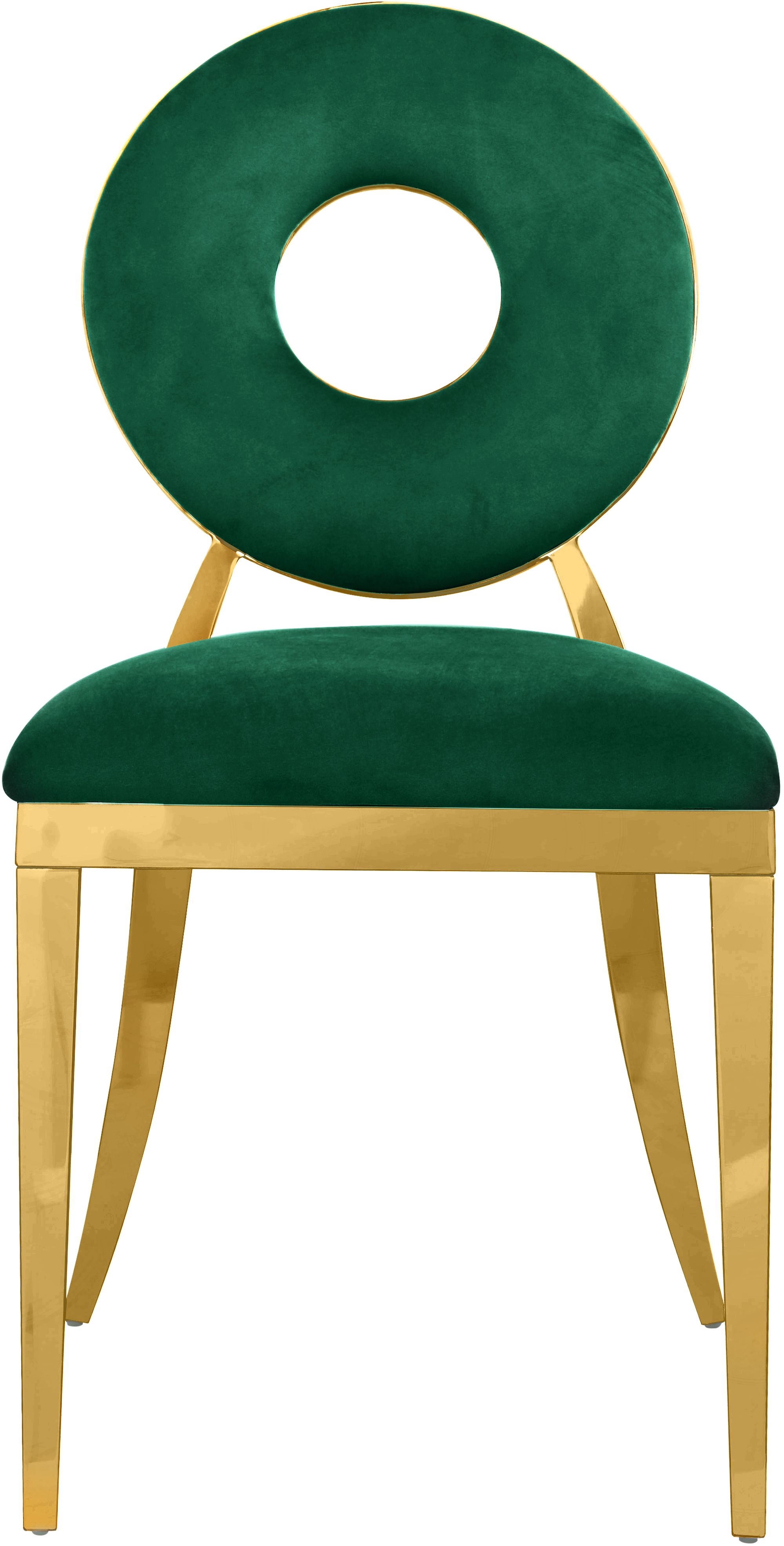 Carousel Velvet Dining Chair with Stainless Steel Frame