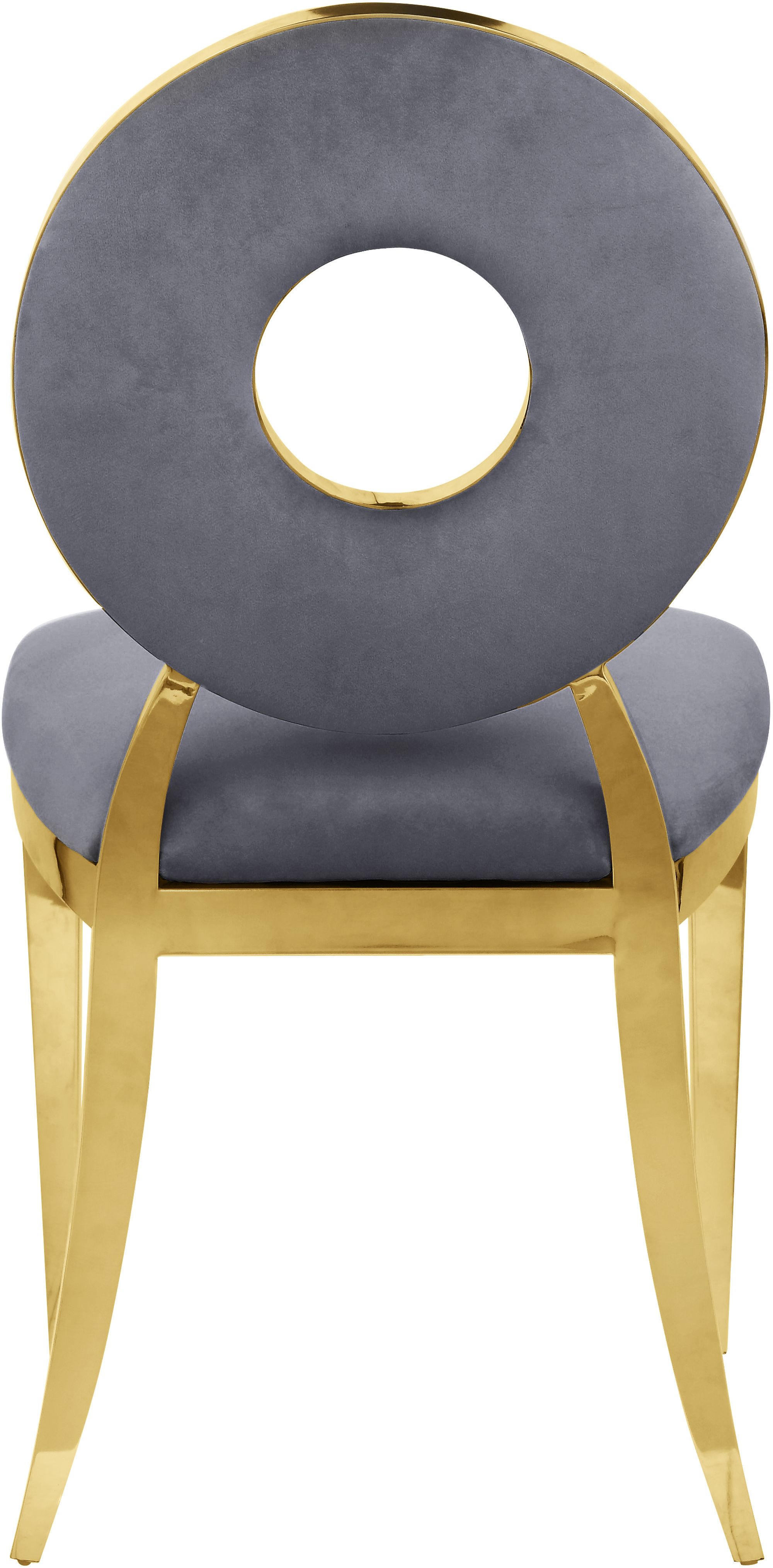 Carousel Velvet Dining Chair with Gold Stainless Steel Frame