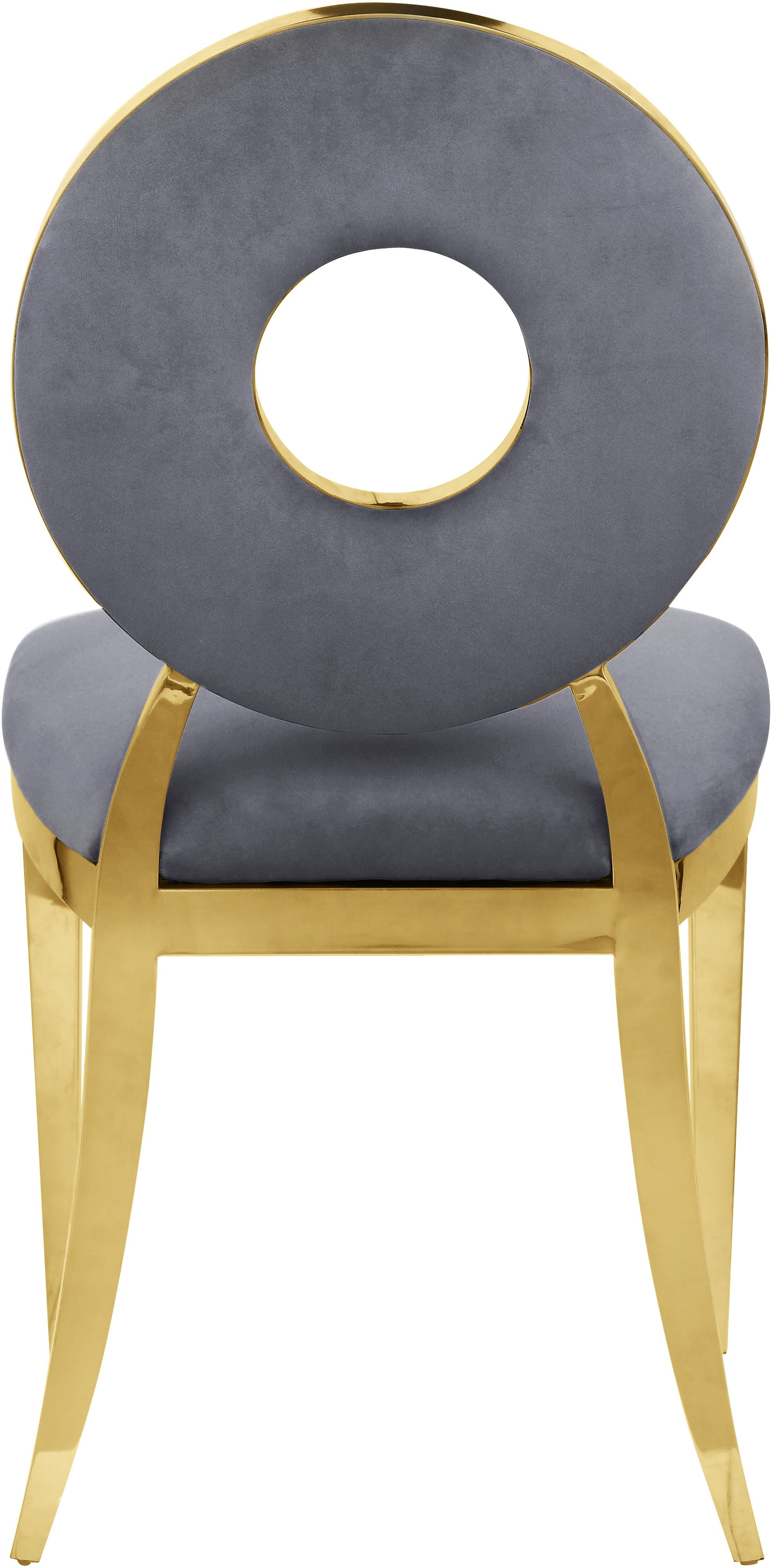 Carousel Velvet Dining Chair with Stainless Steel Frame