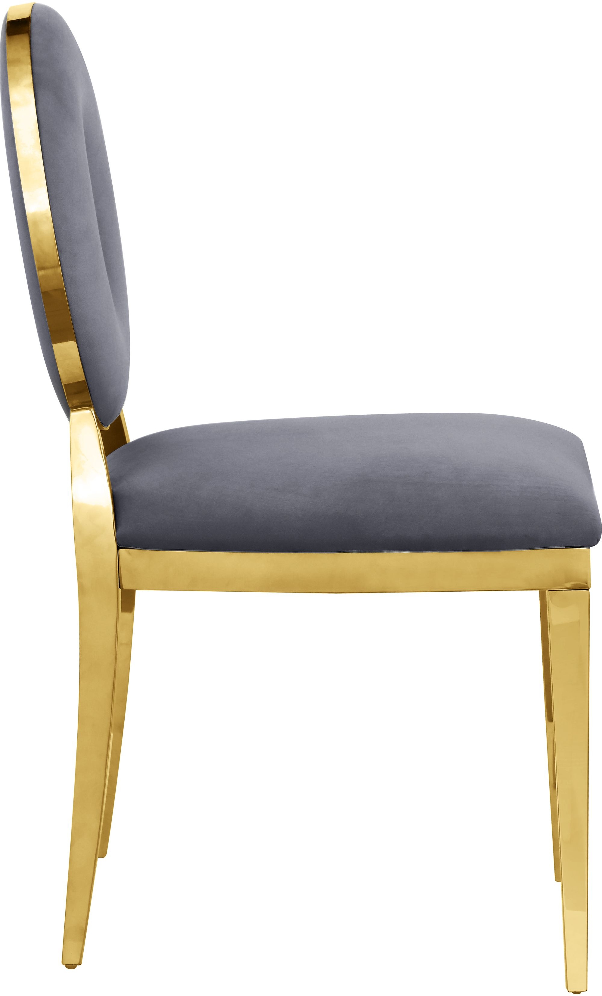 Carousel Velvet Dining Chair with Stainless Steel Frame
