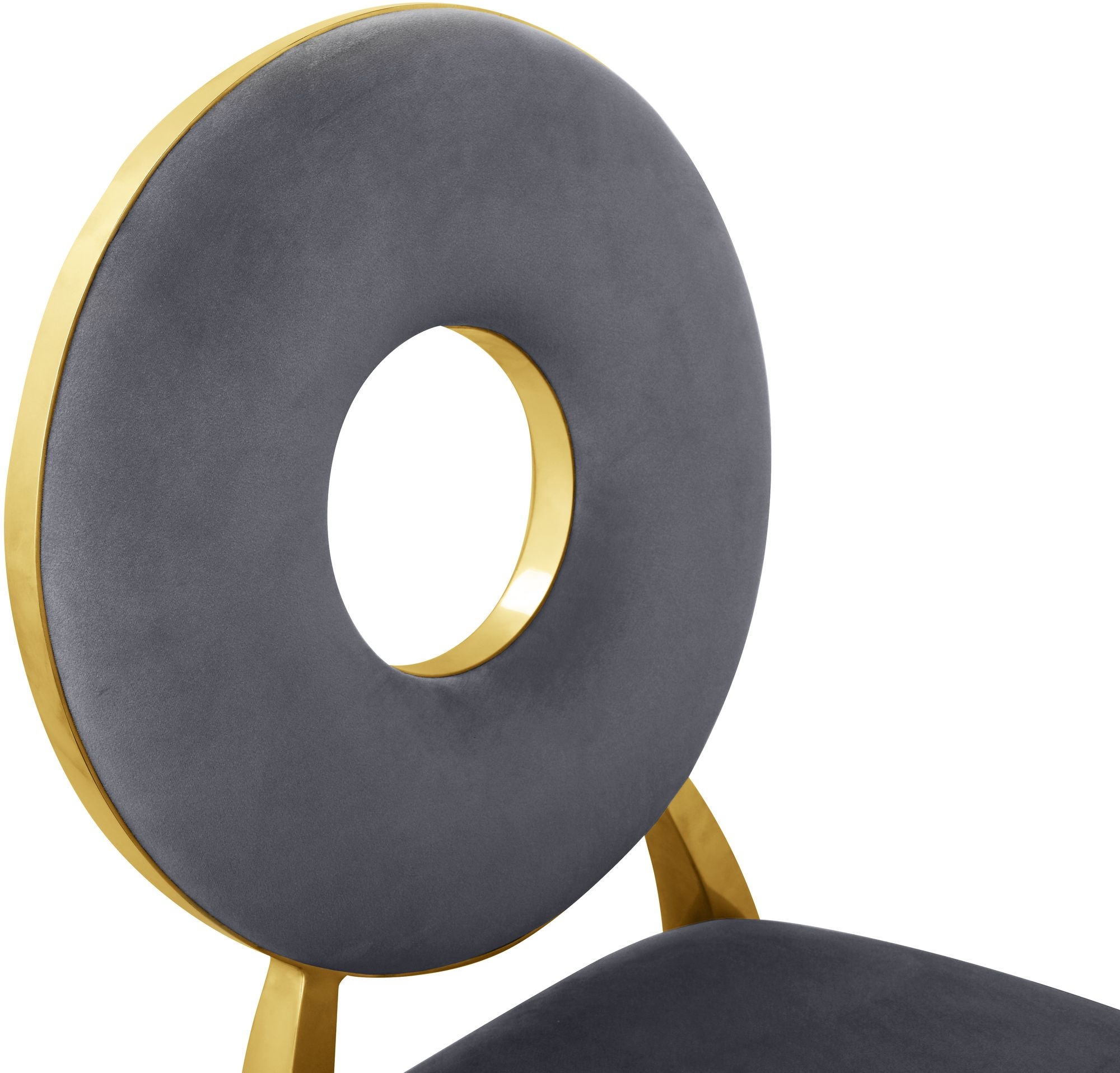 Carousel Velvet Dining Chair with Stainless Steel Frame