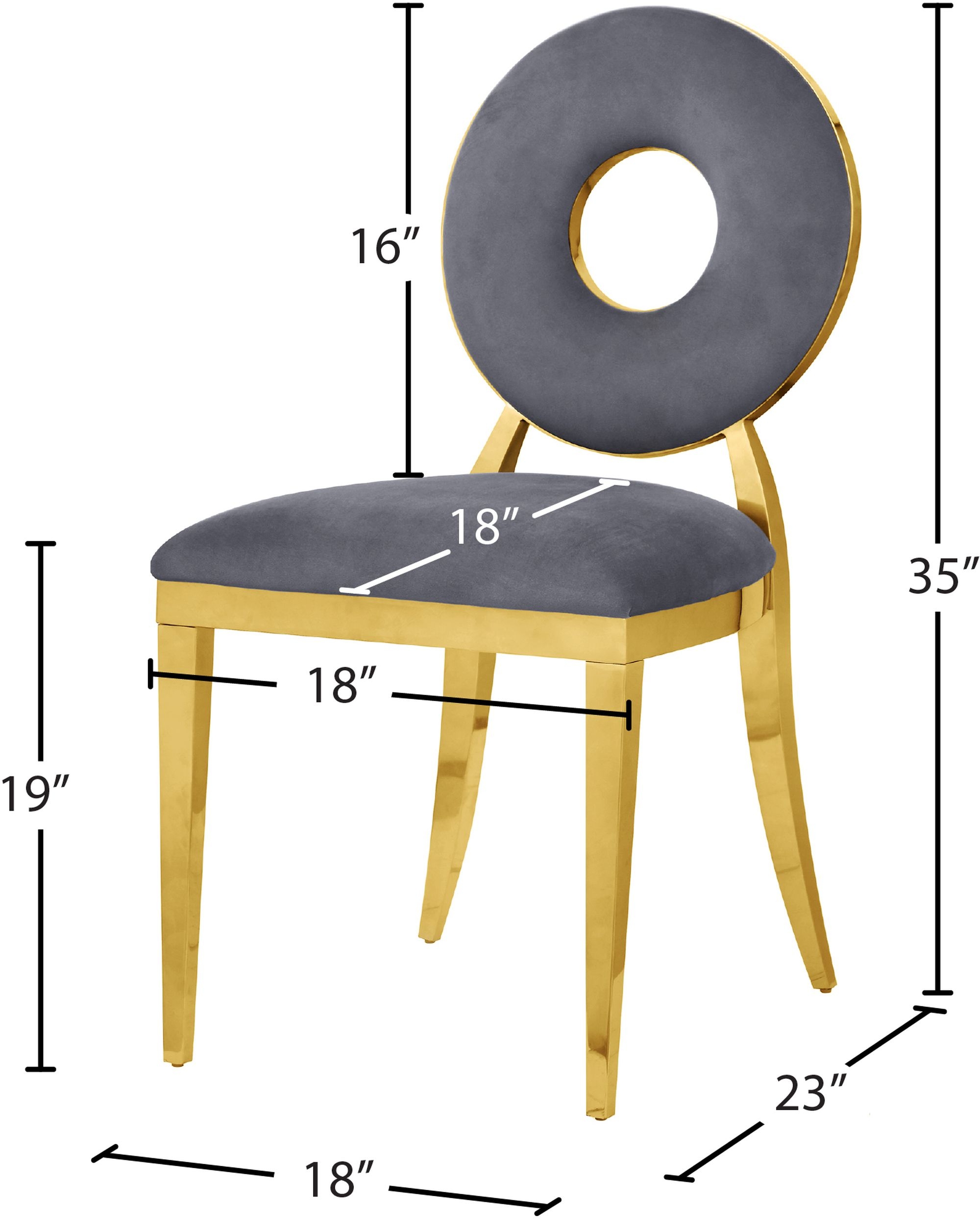 Carousel Velvet Dining Chair with Stainless Steel Frame
