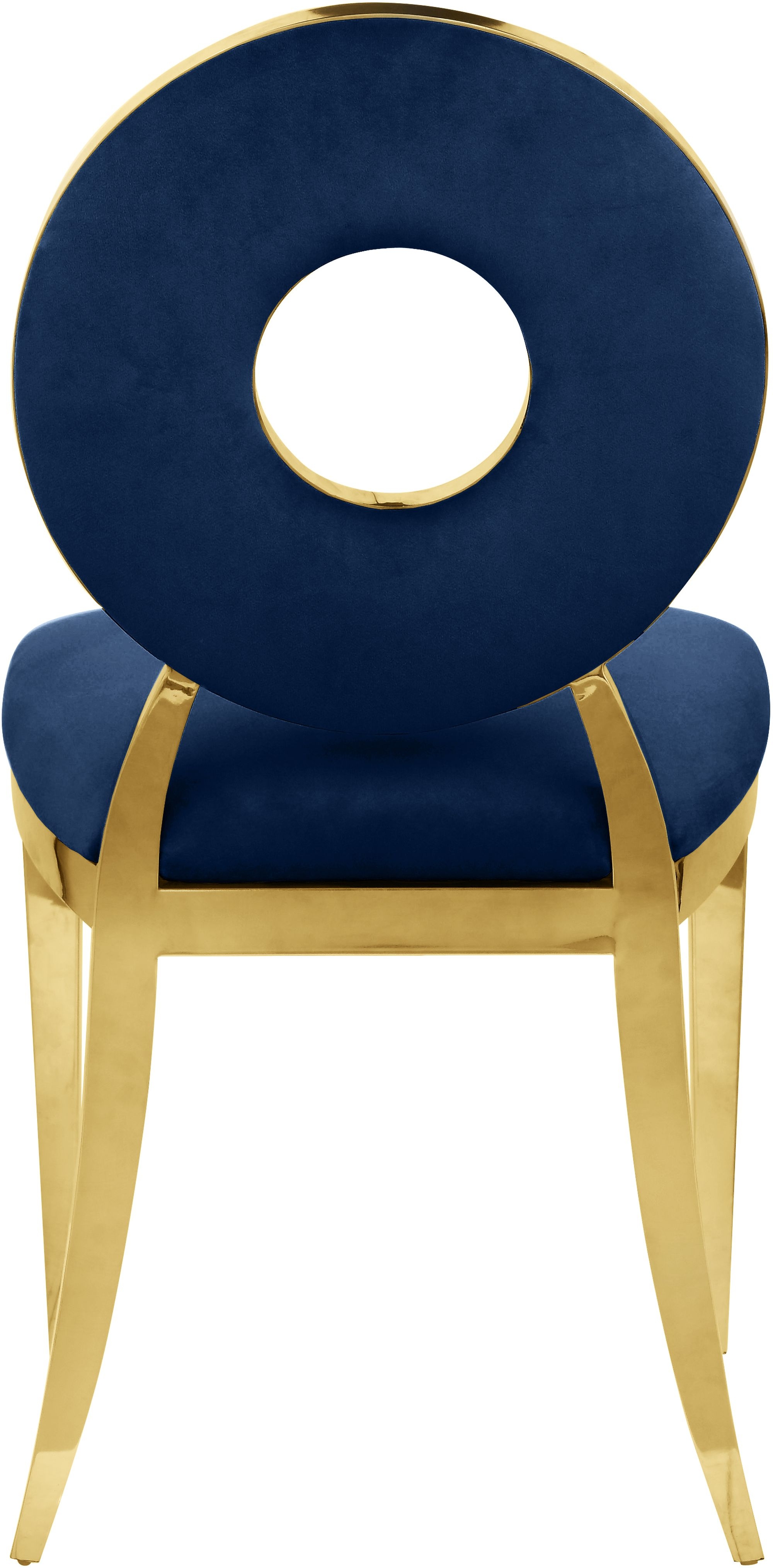 Carousel Velvet Dining Chair with Stainless Steel Frame