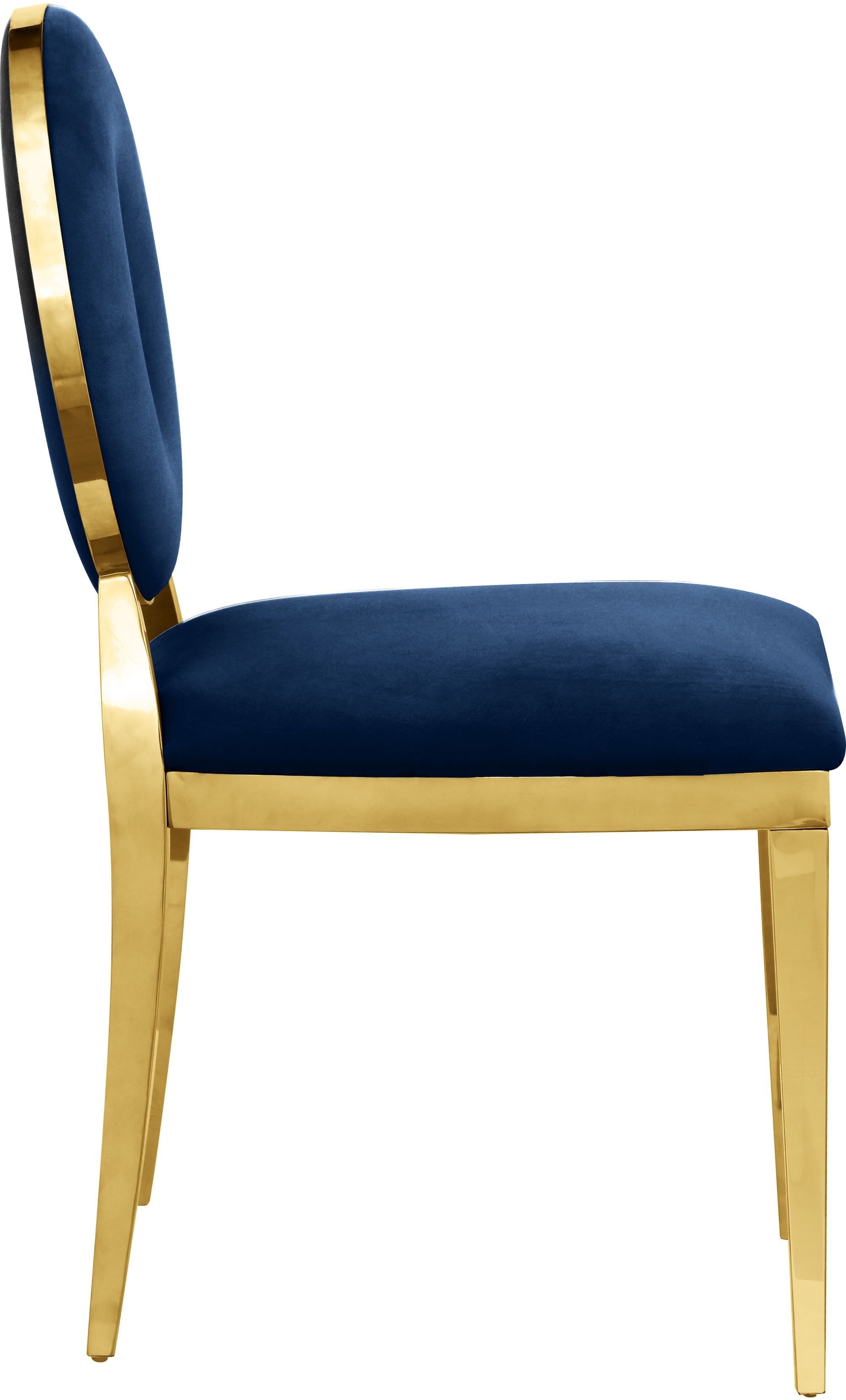Carousel Velvet Dining Chair with Stainless Steel Frame
